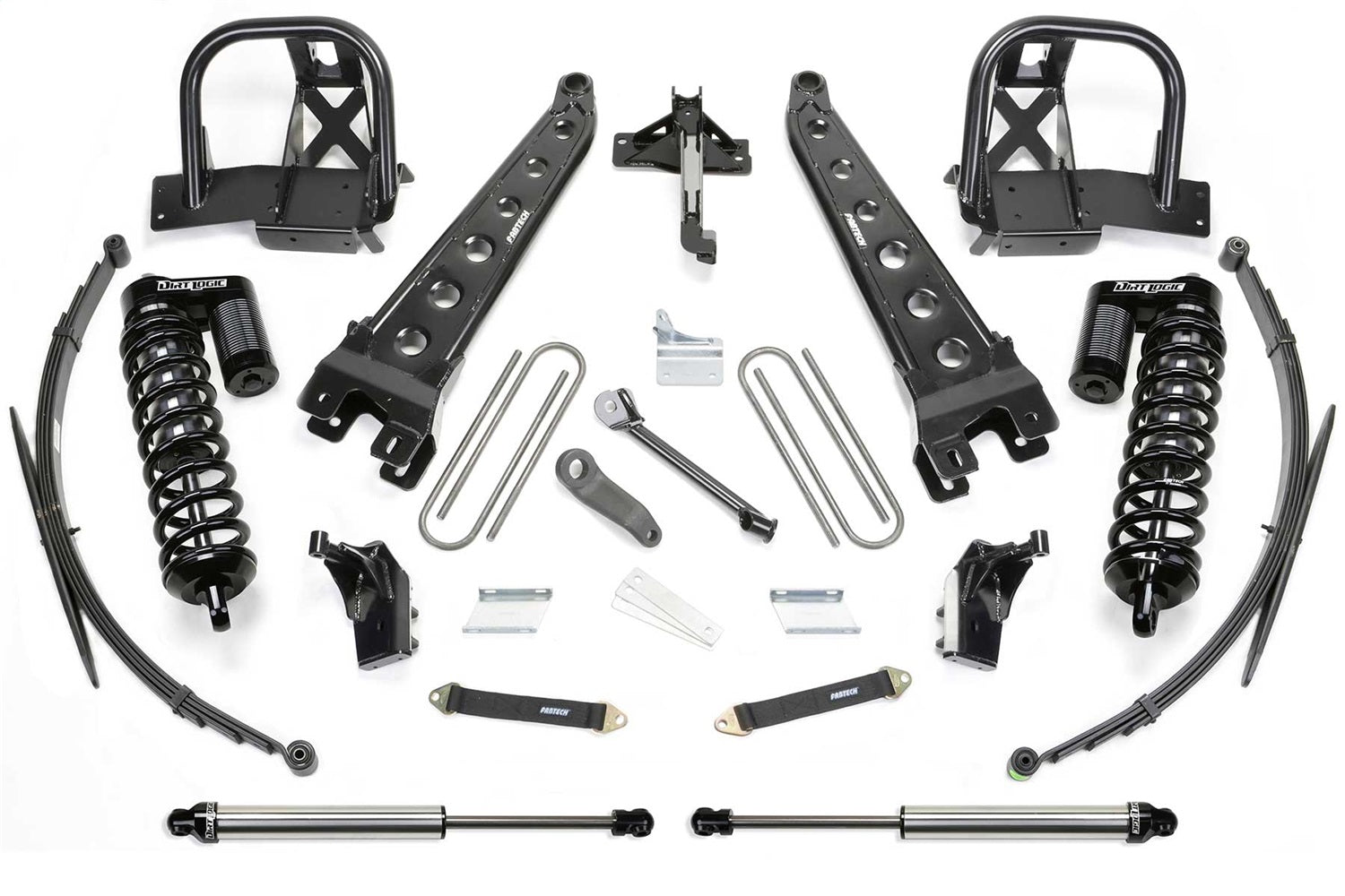 Fabtech K2143DL Radius Arm Lift System; w/DLSS Shocks; 8 in. Lift; w/Factory Overload; Fabtech K2143DL