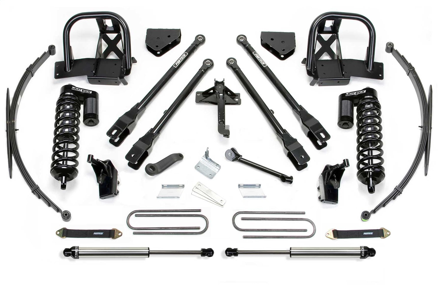 Fabtech K2144DL 4 Link Lift System; w/DLSS Shocks; 8 in. Lift; Fabtech K2144DL