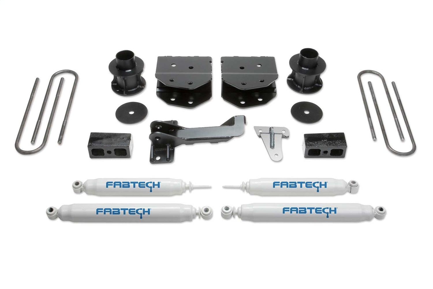 Fabtech K2160 Budget Lift System w/Shock; w/Performance Shocks; 4 in. Lift; Fabtech K2160