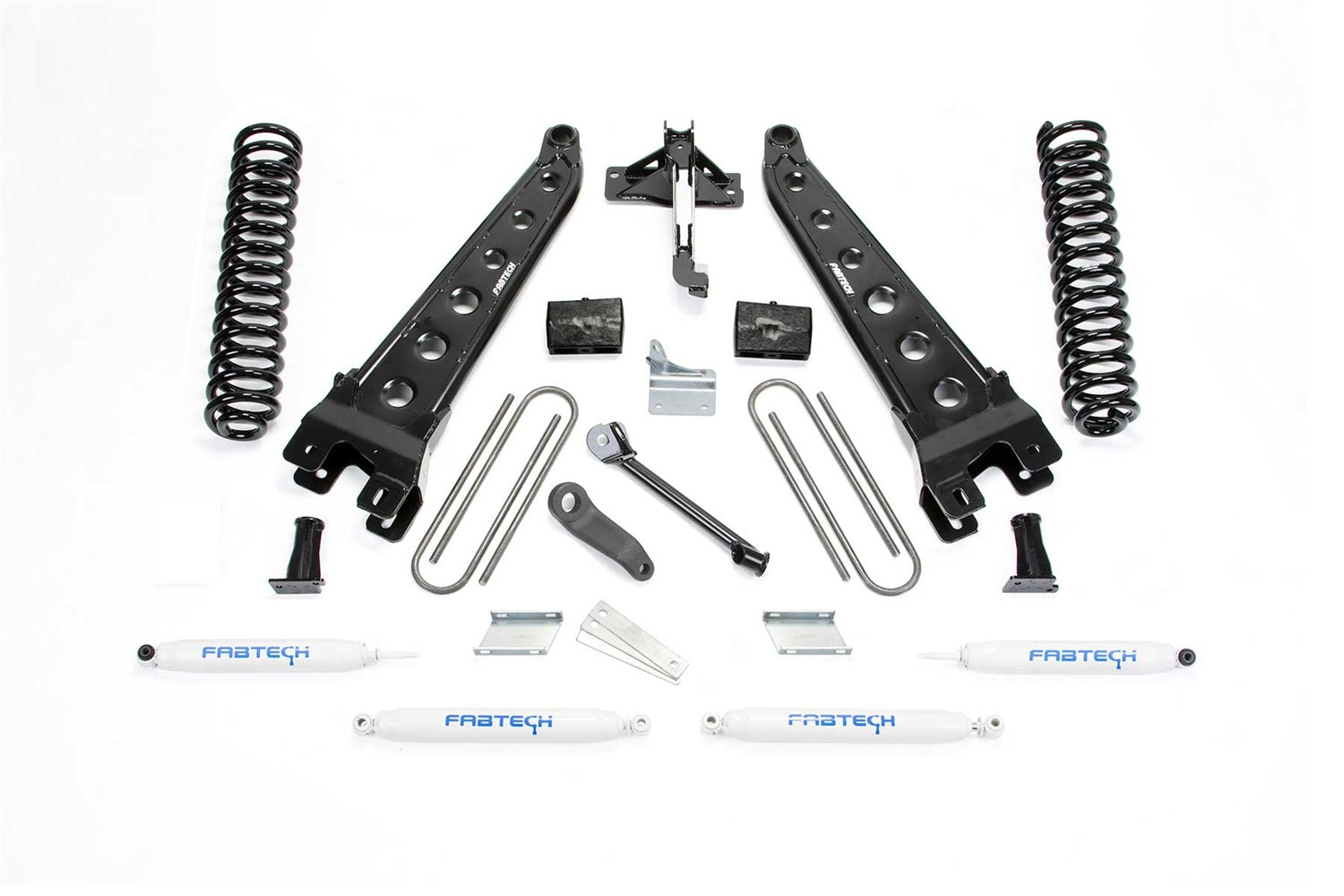 Fabtech K2211 Radius Arm Lift System; 4 in. Lift; w/Performance Shocks; Fabtech K2211