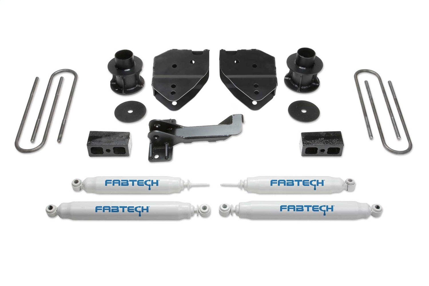 Fabtech K2213 Budget Lift System w/Shock; 4 in. Lift; Incl. Performance Shocks; Fabtech K2213