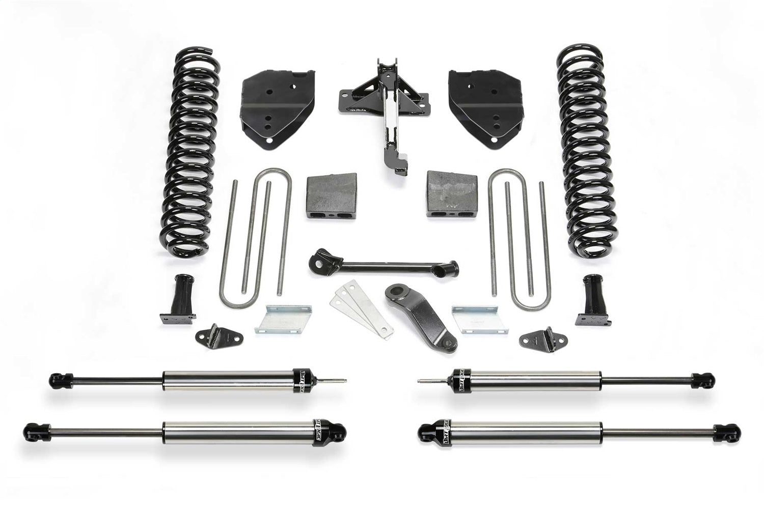 Fabtech K2214DL Basic Lift System w/Shocks; 4 in. Lift; Incl. Dirt Logic Shocks; Fabtech K2214DL