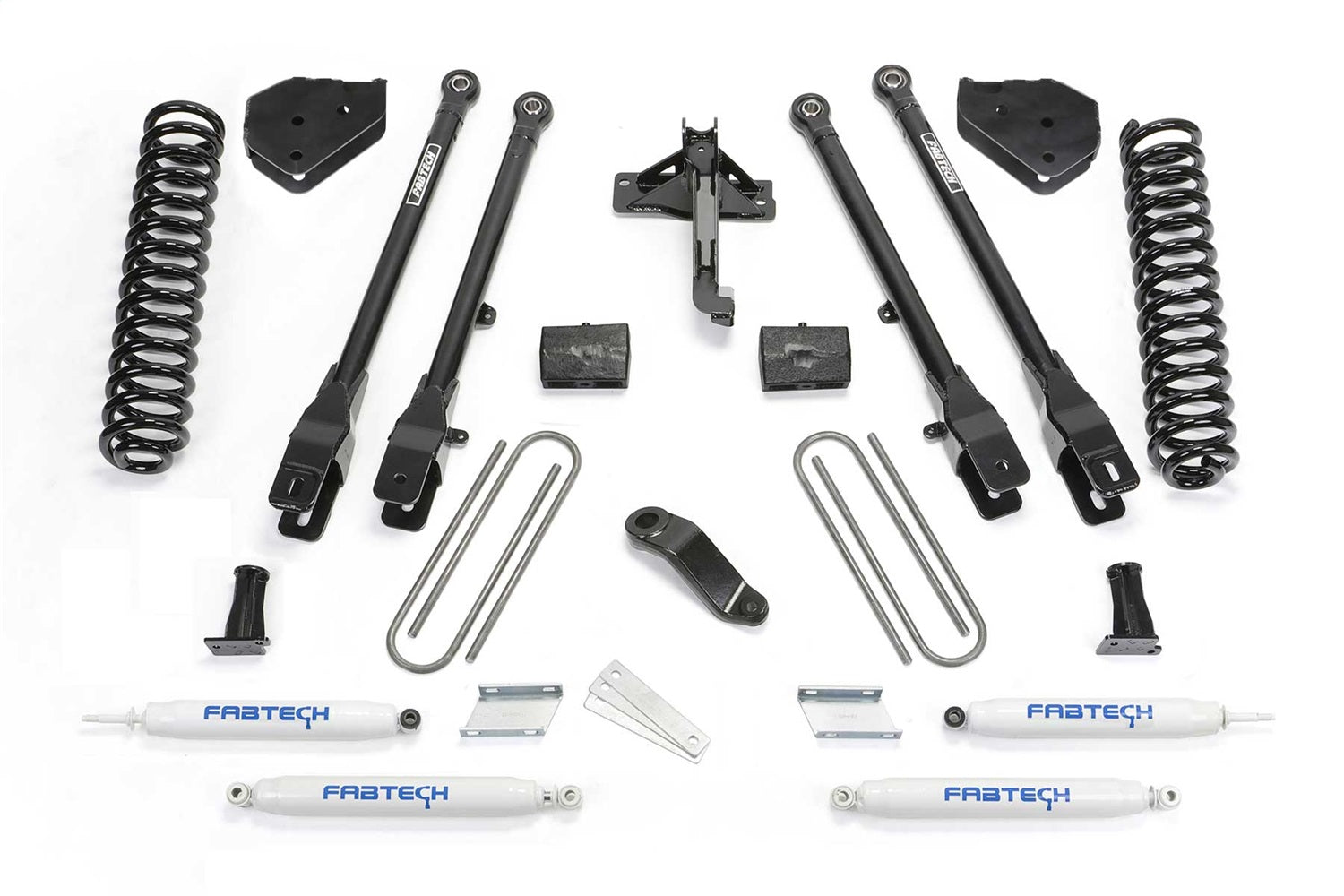 Fabtech K2216 4 Link Lift System; 4 in. Lift; Incl. Performance Shocks; Fabtech K2216
