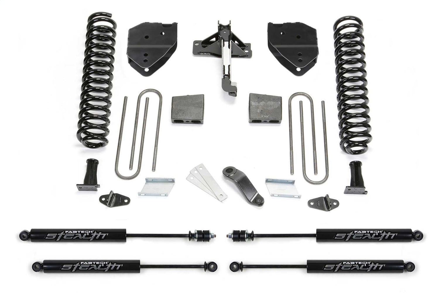 Fabtech K2217M Basic Lift System w/Shocks; 6 In. Lift; Incl. Stealth Shocks; Fabtech K2217M