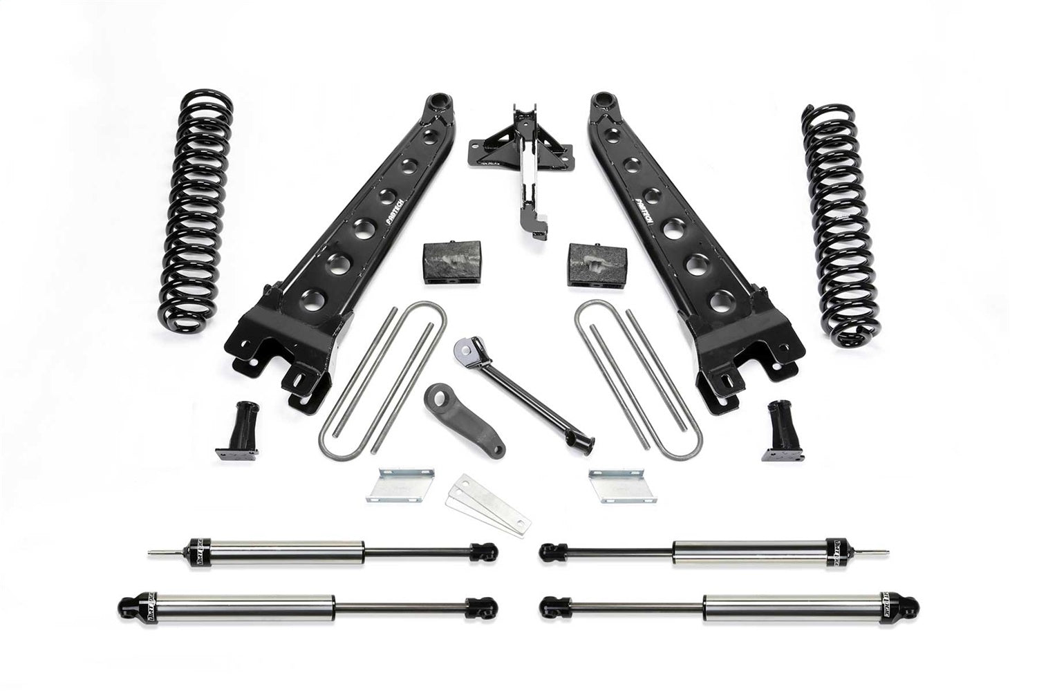 Fabtech K2253DL Radius Arm Lift System; 4 in. Lift; Incl. 2.25 Dirt Logic Shocks; Fabtech K2253DL