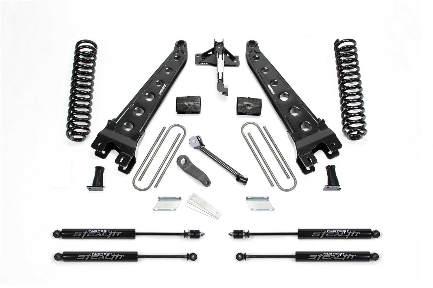 Fabtech K2253M Radius Arm Lift System; 4 In. Lift; Incl. Stealth Shocks; Fabtech K2253M