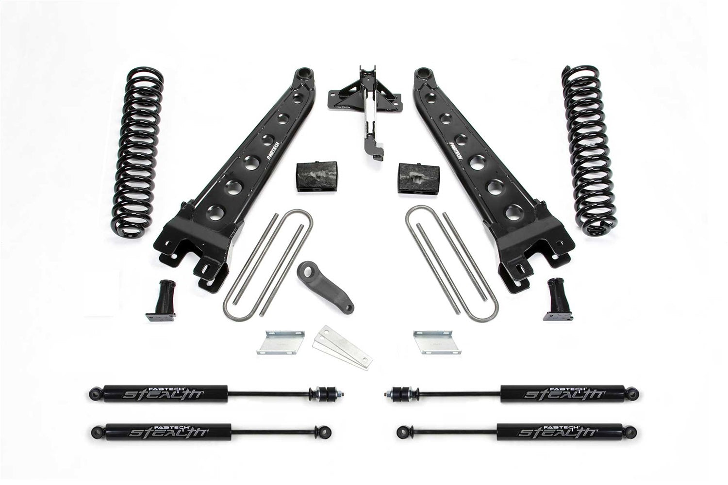 Fabtech K2256M Radius Arm Lift System; w/Stealth Monotube Shocks; 6 in. Lift; Fabtech K2256M
