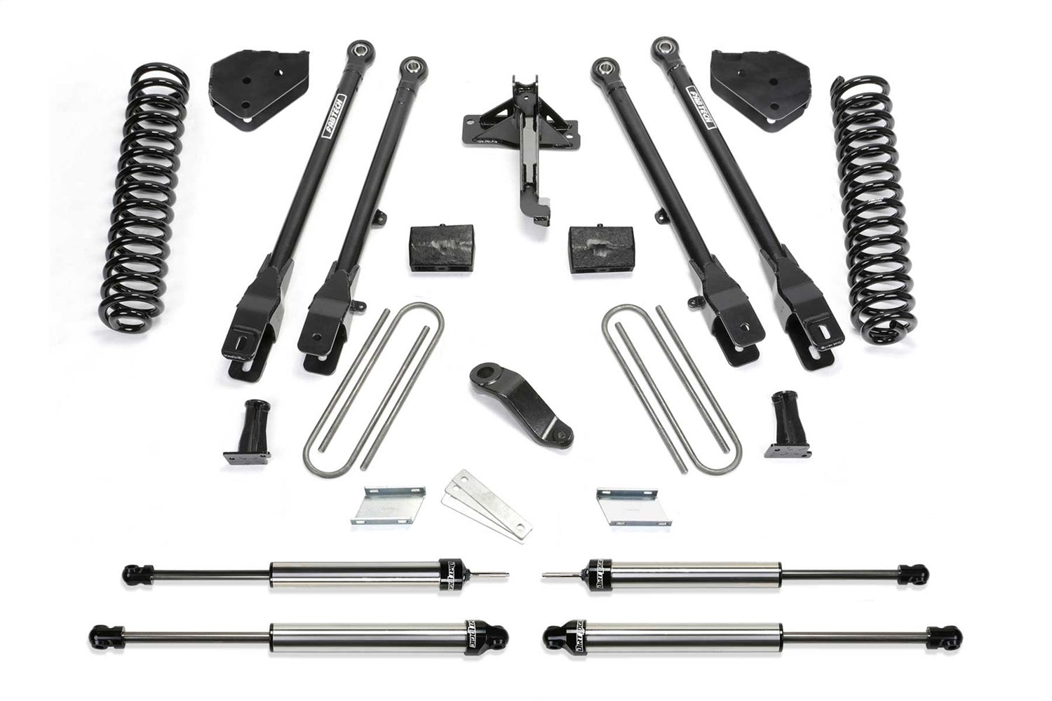 Fabtech K2284DL 4 Link Lift System; 6 in. Lift; Incl. Coils And Dirt Logic Shocks; Fabtech K2284DL
