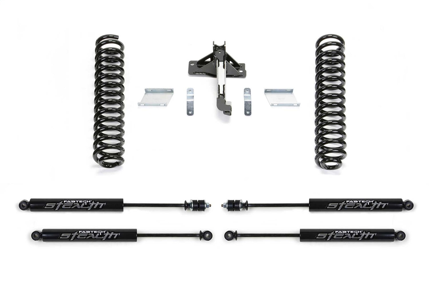 Fabtech K2339M Budget Lift System w/Shock; 2.5 in. Lift w/Stealth Shocks; Fabtech K2339M