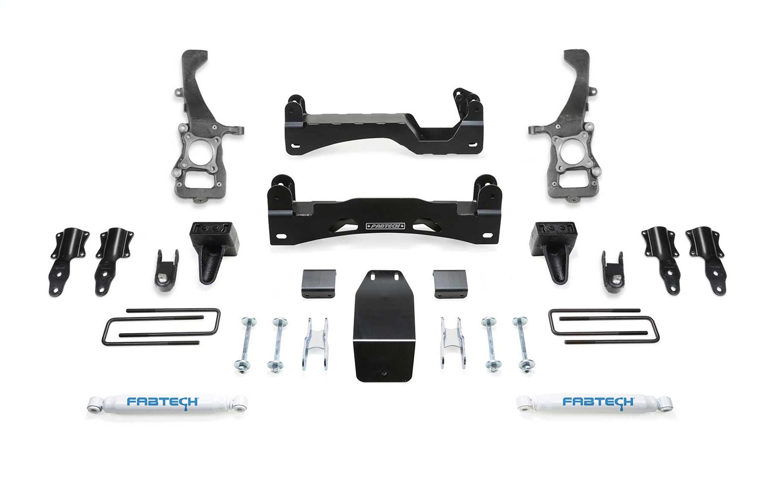 Fabtech K2371 Basic Lift System w/Shocks; w/Rear Perfomance Shocks; 6 in. Lift; Fabtech K2371
