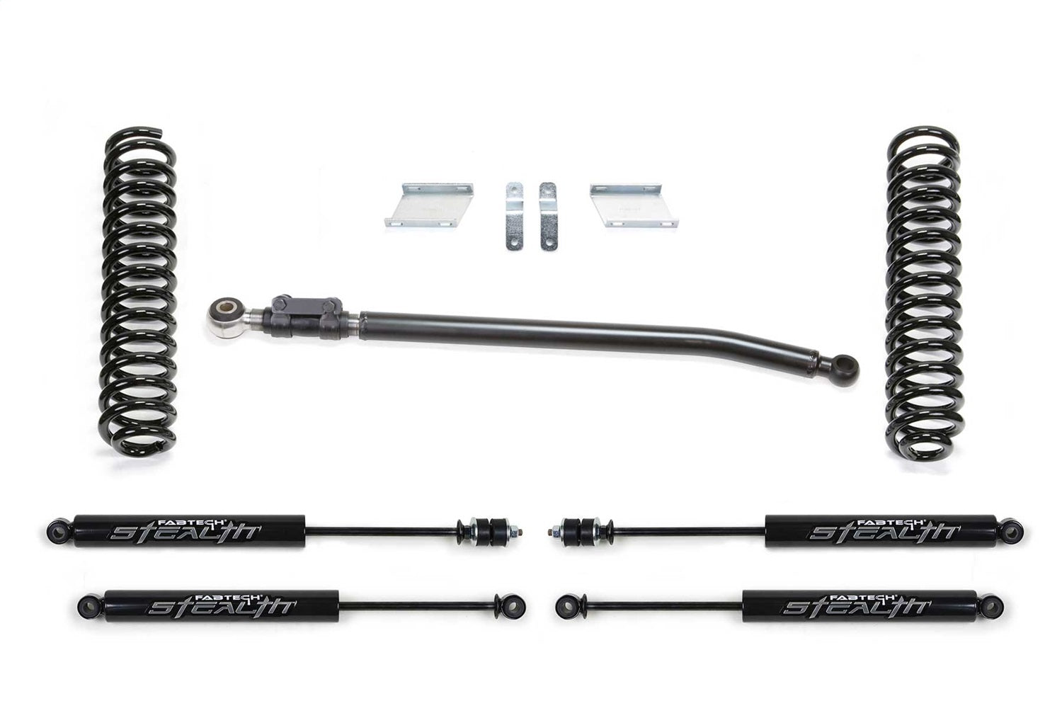 Fabtech K2376M Basic Lift System w/Shocks; 2.5 in. Lift; w/Stealth Shocks; Fabtech K2376M