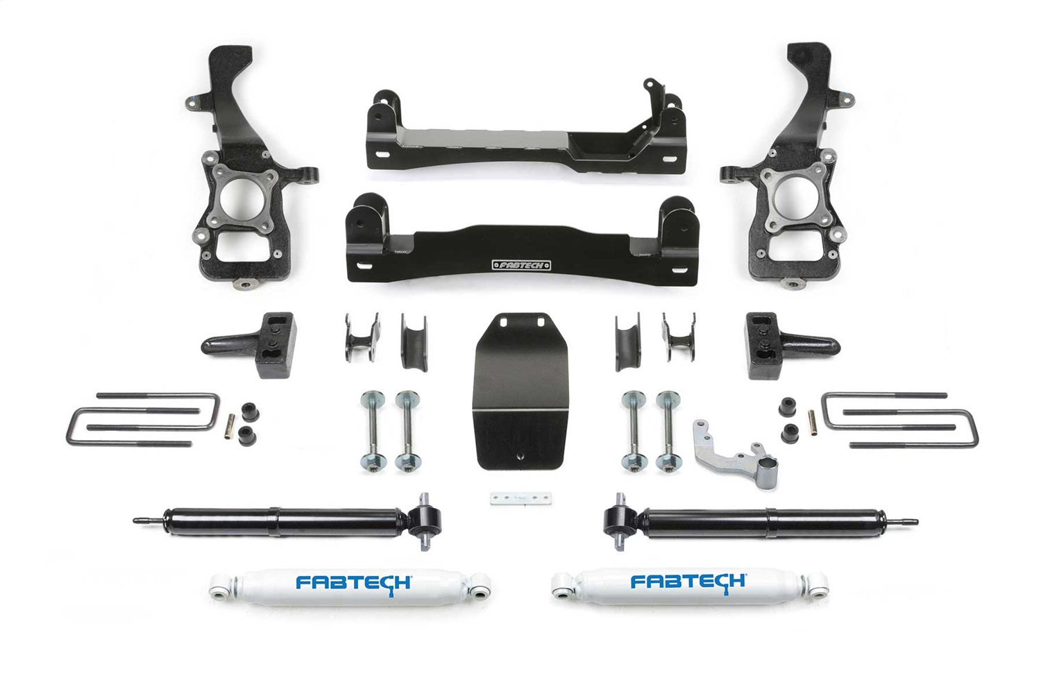 Fabtech K2386 Basic Lift System w/Shocks; 4 in. Lift; w/Rear Performance Shocks; Fabtech K2386