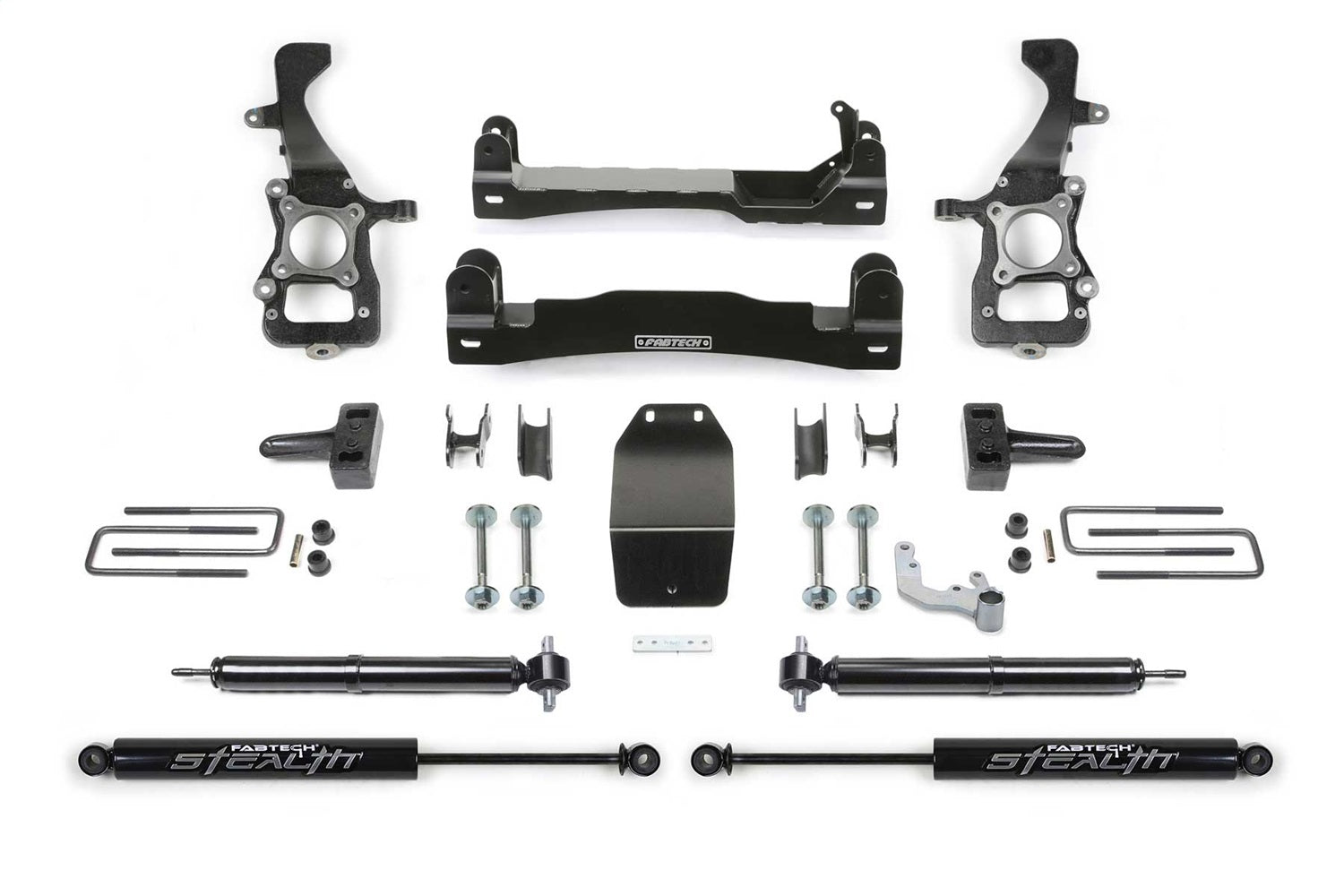 Fabtech K2386M Basic Lift System w/Shocks; 4 in. Lift; w/Rear Stealth Shocks; Fabtech K2386M