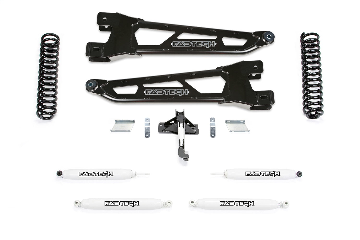 Fabtech K2401 Radius Arm Lift System; 2.5 in. Lift; w/Coils; Incl. Performance Shocks; Fabtech K2401