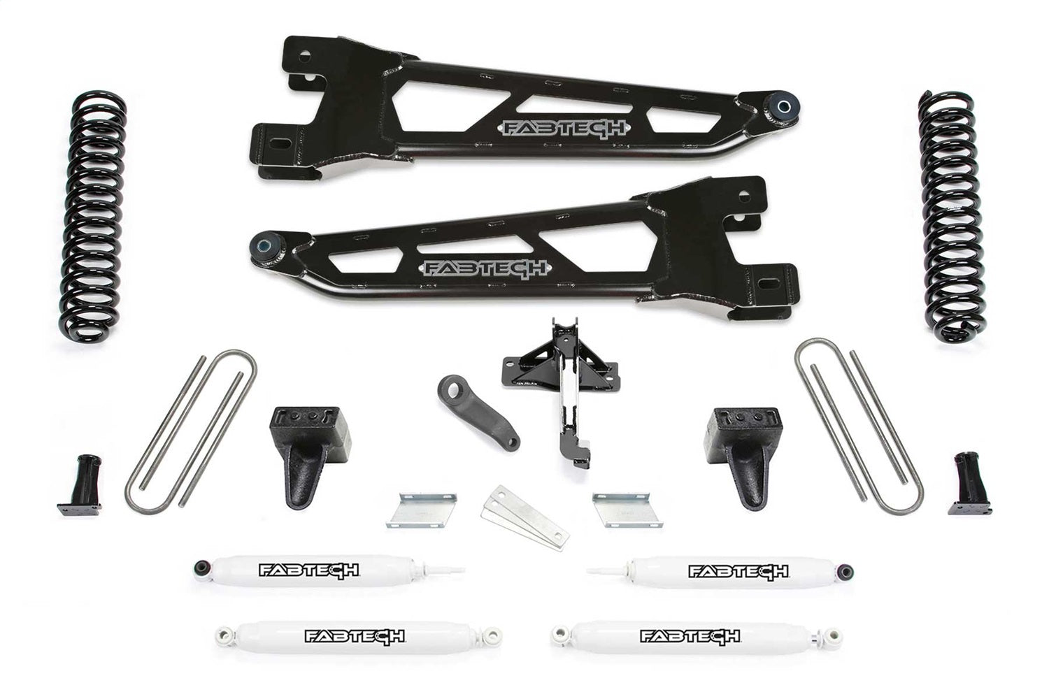 Fabtech K2413 Radius Arm Lift System; 6 in. Lift; w/Coils And Performance Shocks; Fabtech K2413