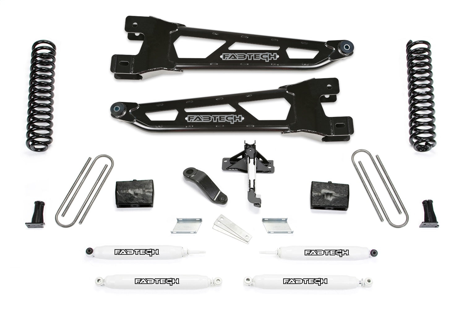 Fabtech K2429 Radius Arm Lift System; 6 in. Lift Kit; w/Coils; Incl. Performance Shocks; Fabtech K2429