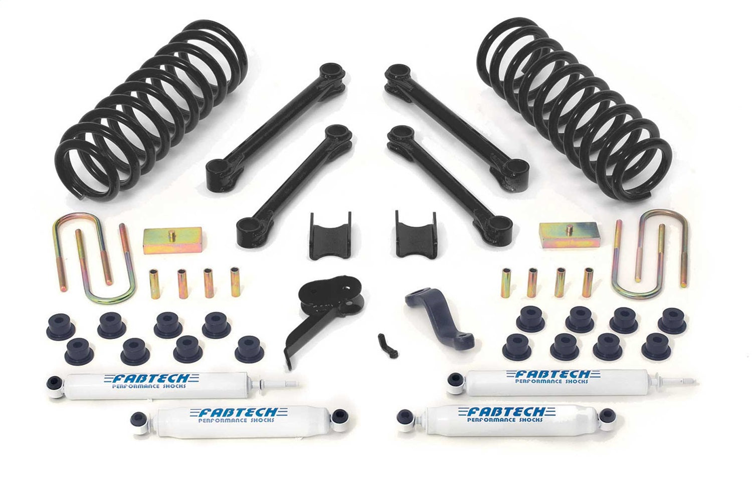Fabtech K3006 Performance Lift System w/Shocks; w/Performance Shocks; 4.5 in. Lift; Fabtech K3006