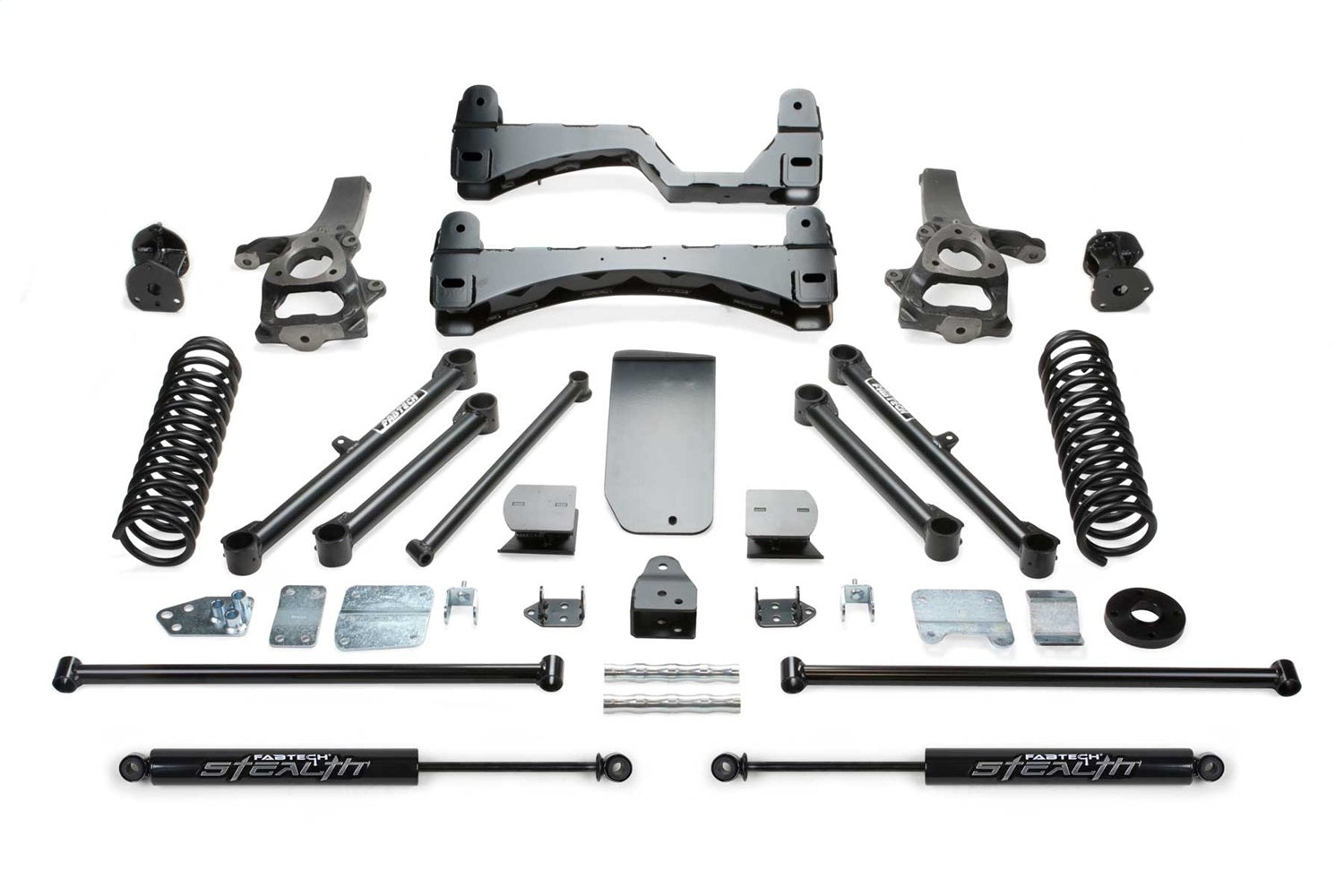 Fabtech K3053M Basic Lift System w/Shocks; w/Stealth Monotube Shocks; 6 in. Lift; Fabtech K3053M