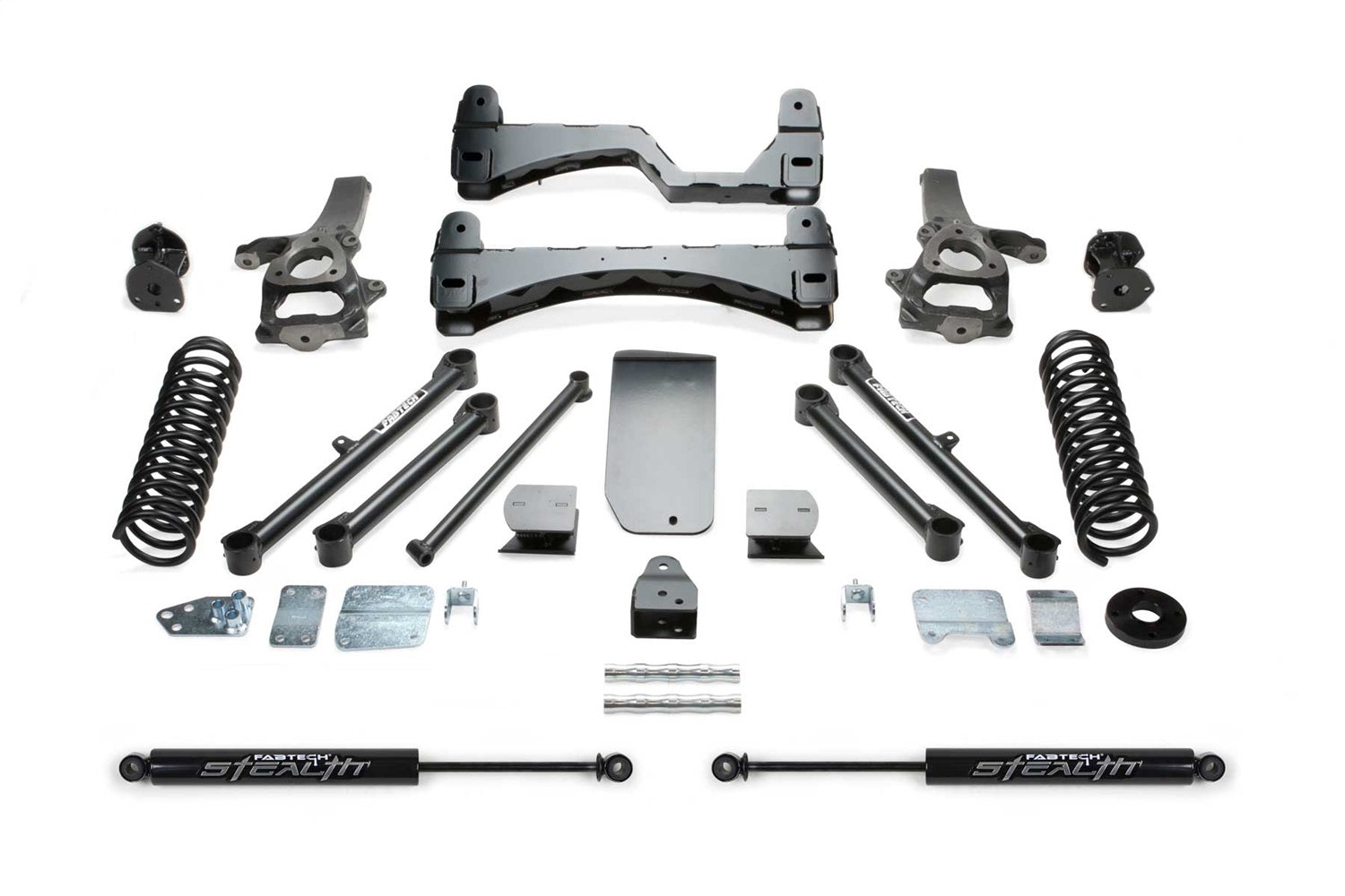 Fabtech K3055M Basic Lift System w/Shocks; w/Stealth Monotube Shocks; 6 in. Lift; Fabtech K3055M