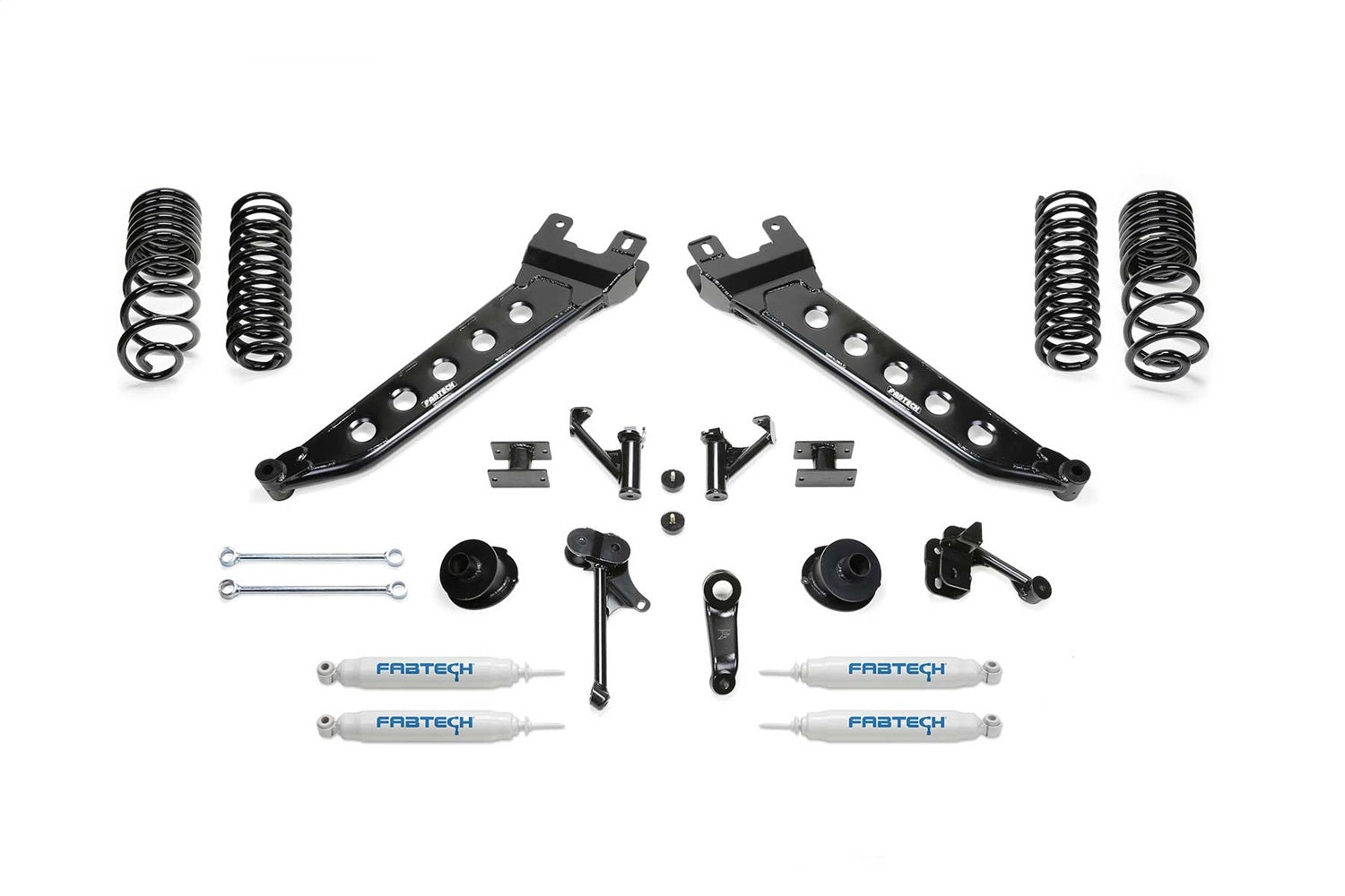 Fabtech K3140 Radius Arm Lift System; w/Performance Shocks; 5 in. Lift; w/Coils; Fabtech K3140