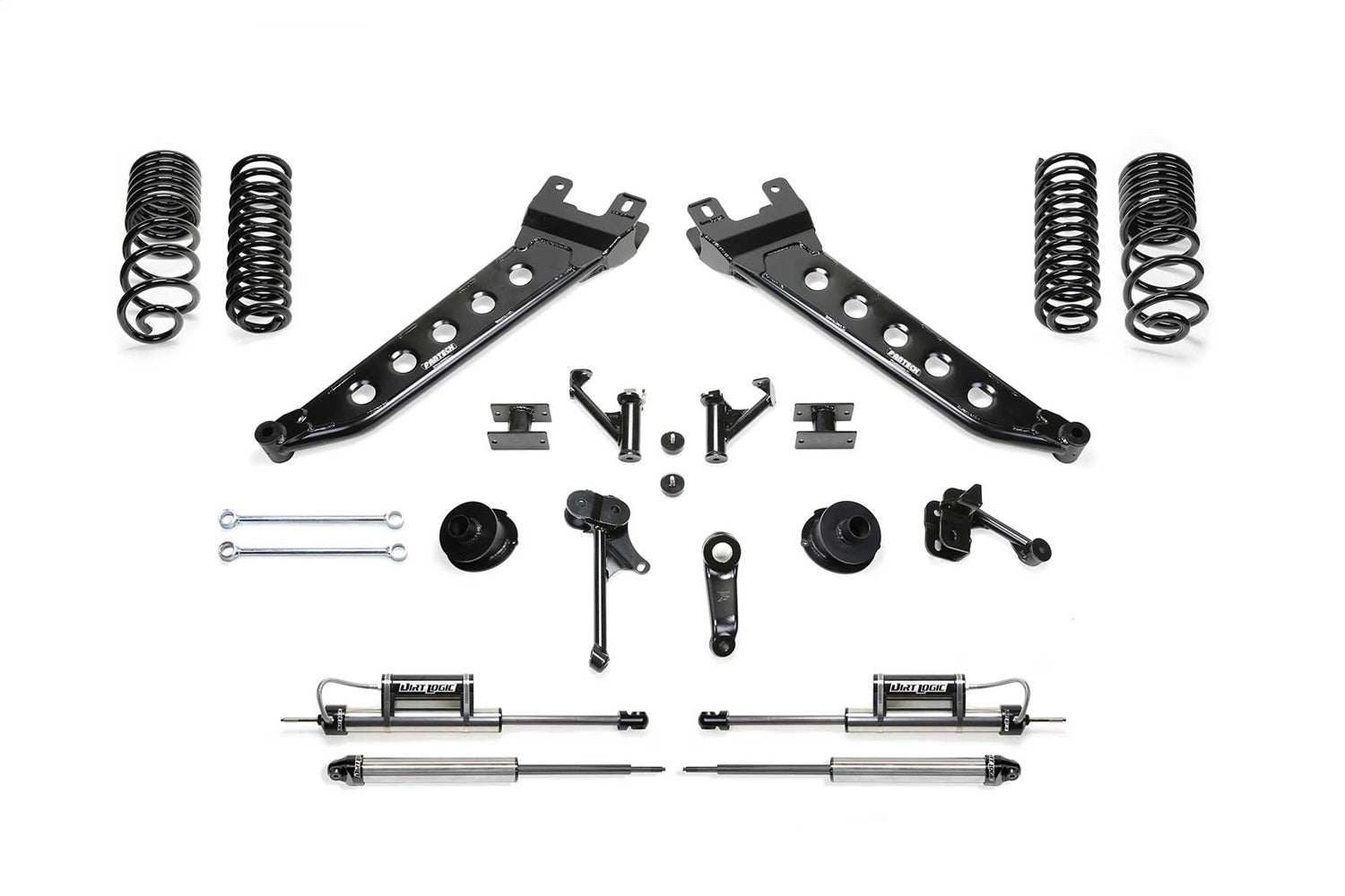 Fabtech K3140DL Radius Arm Lift System; w/DLSS Shocks; 5 in. Lift; w/Coils; Fabtech K3140DL