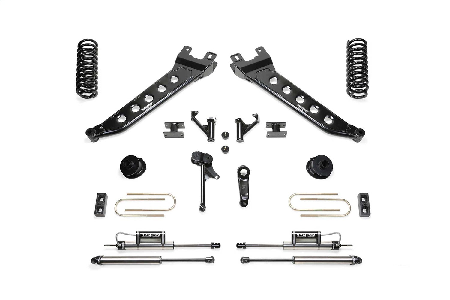 Fabtech K3144DL Radius Arm Lift System; w/DLSS Shocks; 5 in. Lift; w/Coils; Fabtech K3144DL