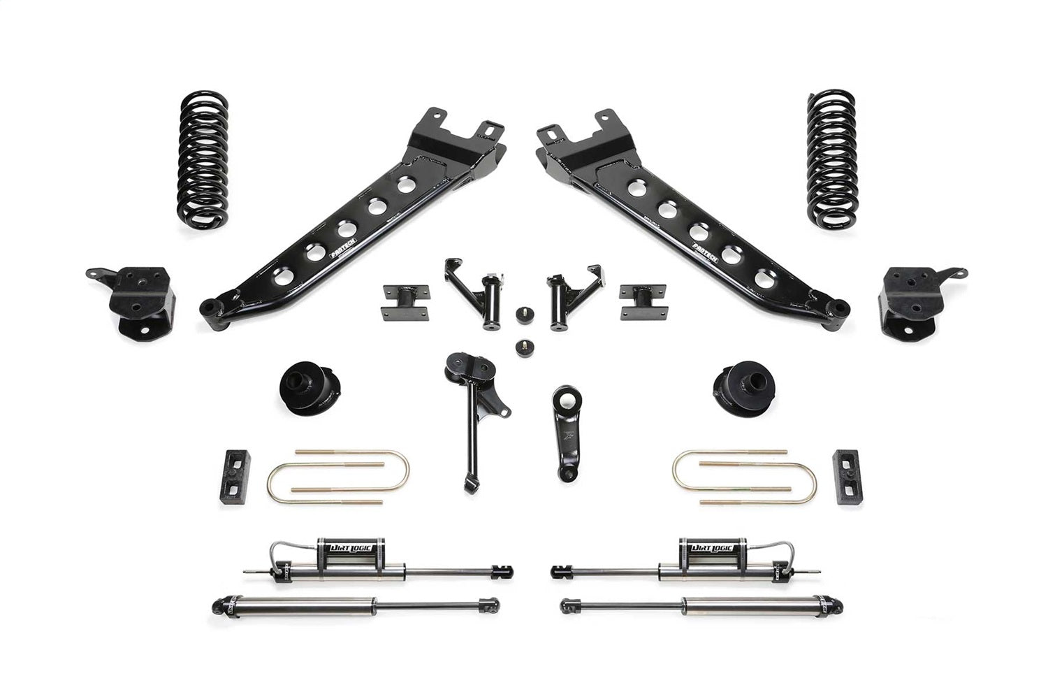 Fabtech K3147DL Radius Arm Lift System; 7 in. Lift; Incl. 2.25 DLSS Shocks; Fabtech K3147DL