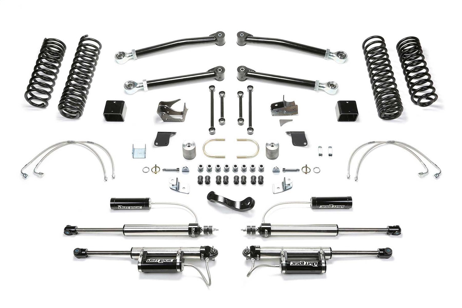 Fabtech K4069DL Trail Long Travel Lift System; 5 in. Lift; w/Dirt Logic 2.25 Resi Shocks; Fabtech K4069DL