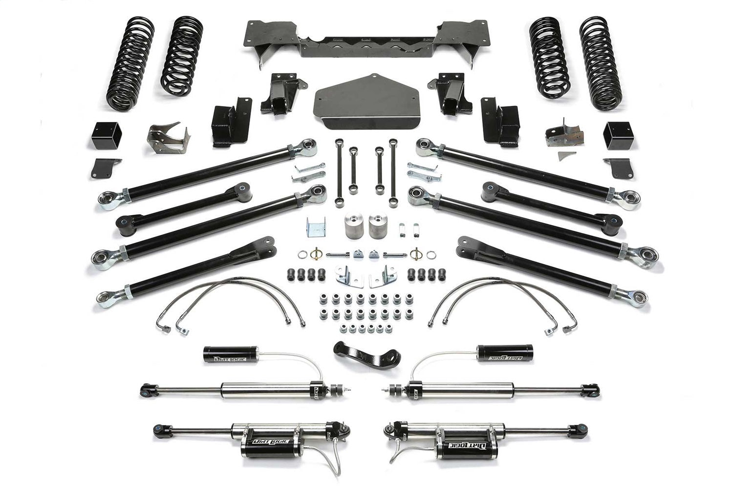 Fabtech K4075DL Crawler Long Travel Lift System; 5 in. Lift; w/Dirt Logic 2.25 Resi Shocks; Fabtech K4075DL