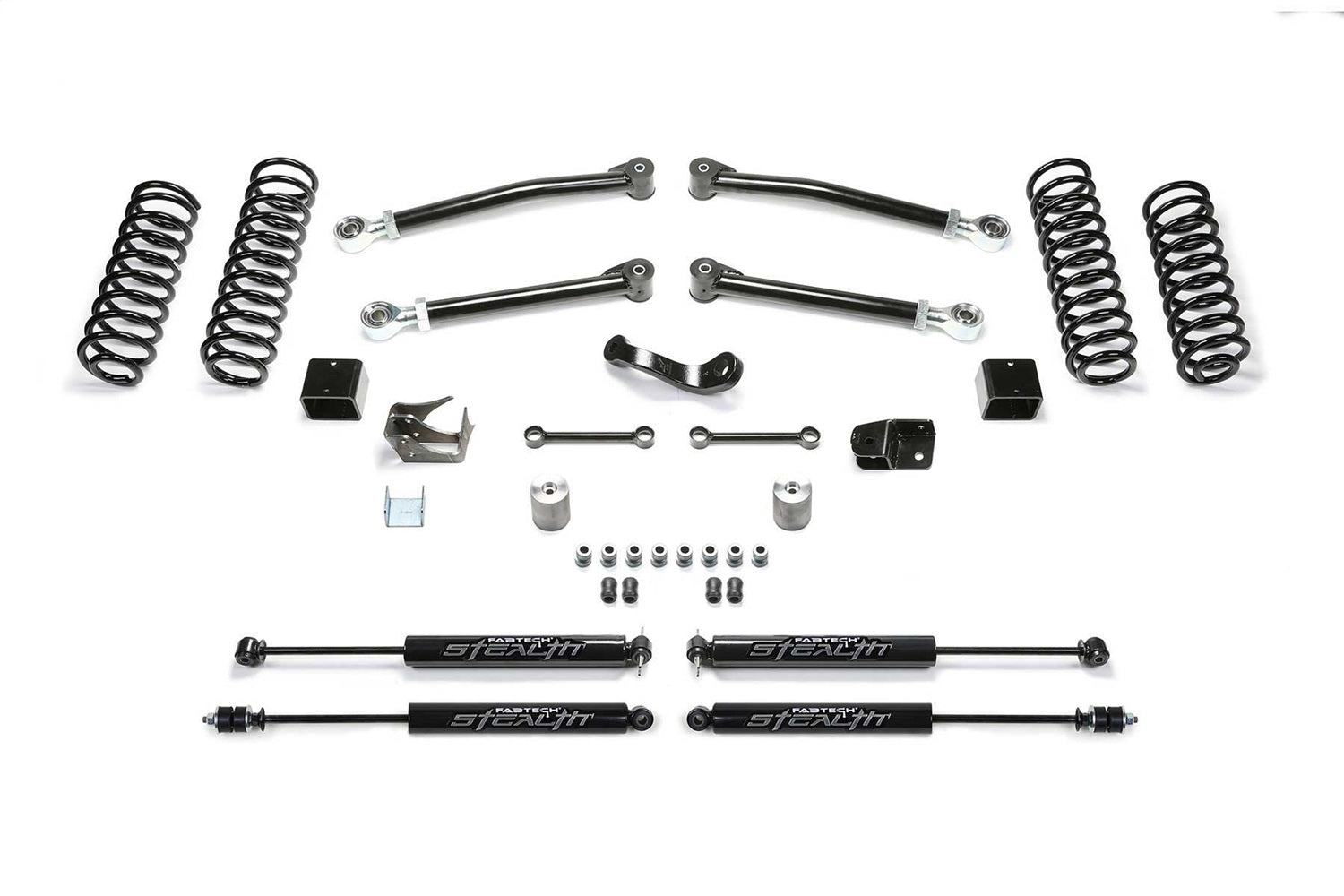 Fabtech K4089M Trail Lift System; 3 in. Lift; w/Stealth Shocks; Fabtech K4089M