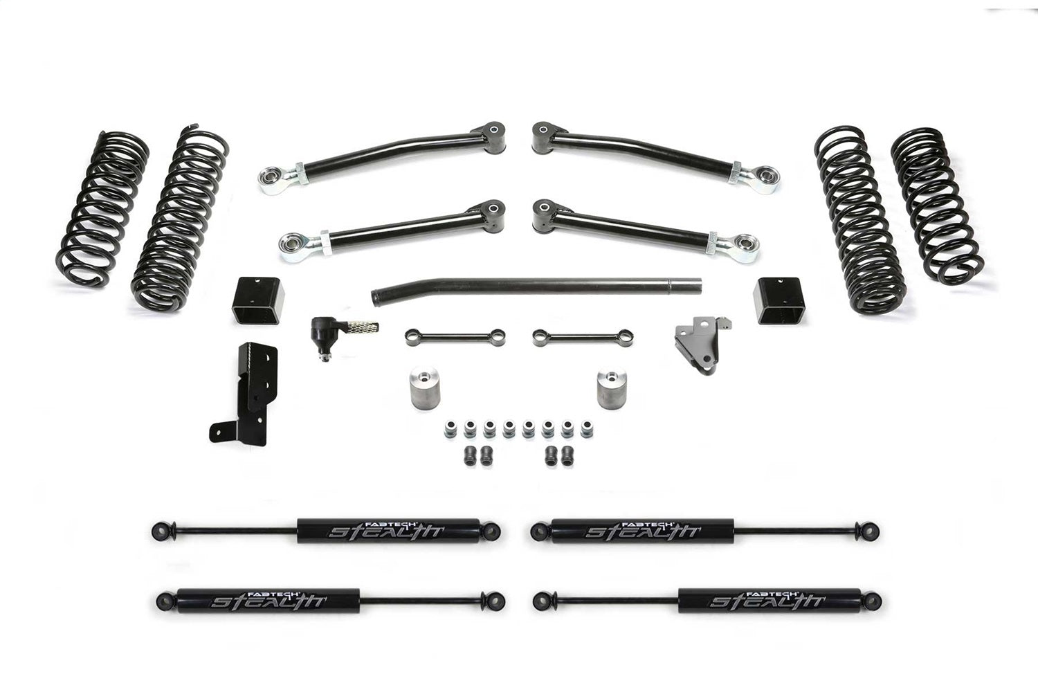 Fabtech K4140M Trail Lift System; 5 in. Lift; w/Stealth Shocks; Fabtech K4140M