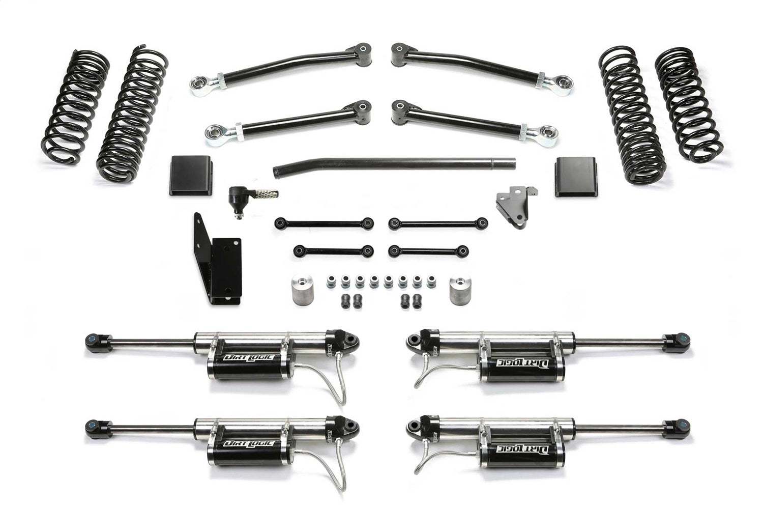 Fabtech K4196DL Trail Lift System; 3 in. w/2.25DLSS Resi.; w/Drag Link Kit/Trail Kit; Fabtech K4196DL