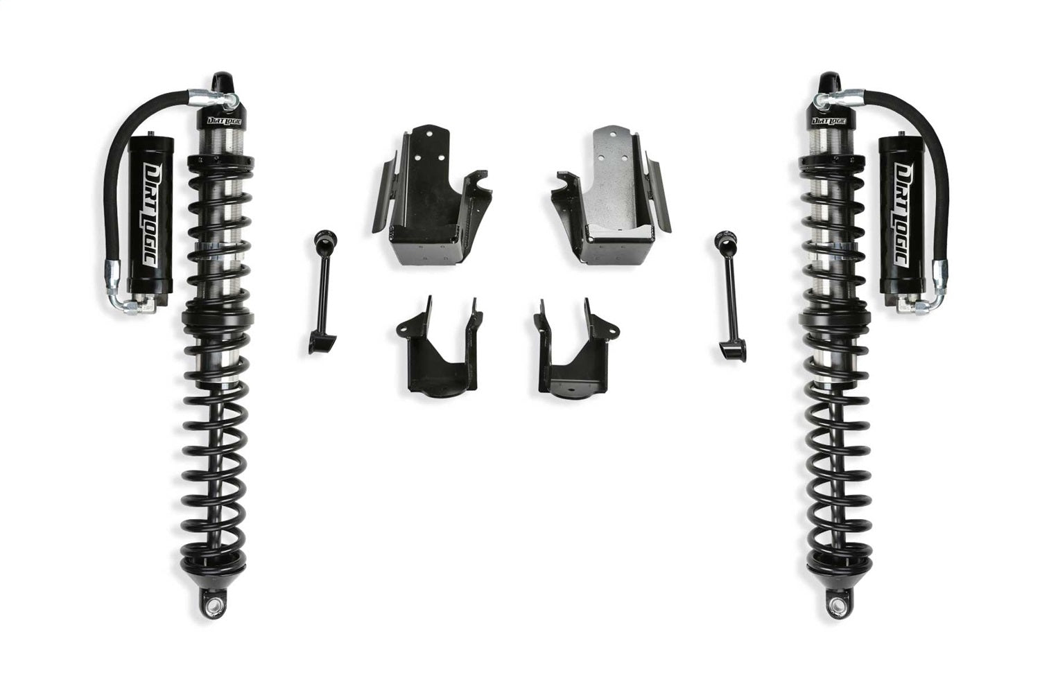 Fabtech K4212DL Crawler Coilover Lift System; 5 In. Lift; w/Front Dirt Logic 2.5 Resi Coilovers; Fabtech K4212DL