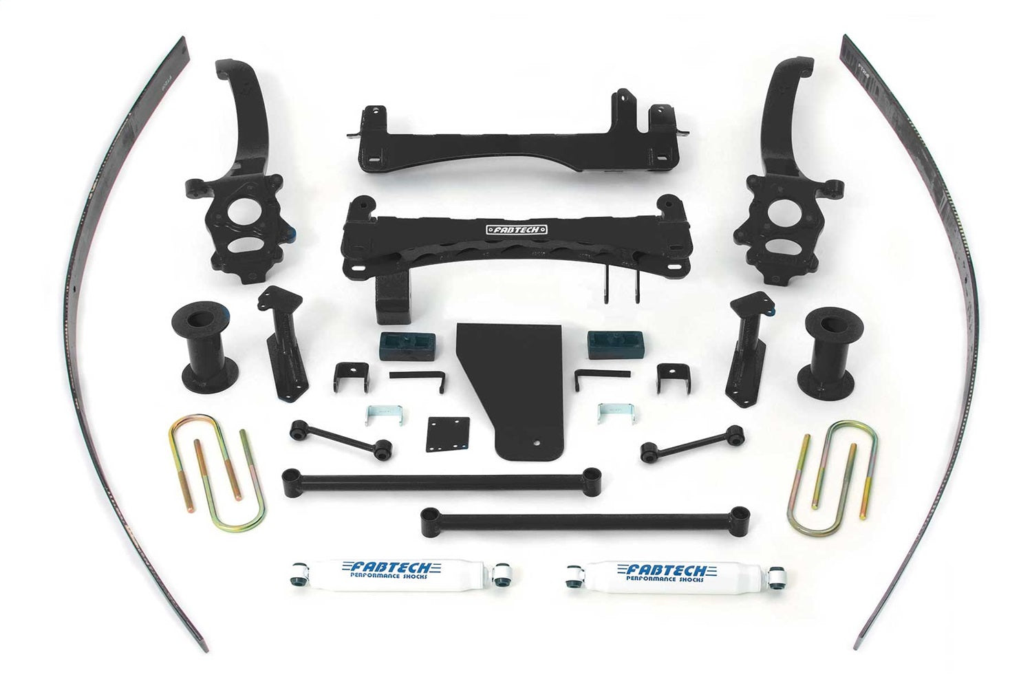 Fabtech K6000 Basic Lift System w/Shocks; w/Performance Shocks; 6 in. Lift; Fabtech K6000