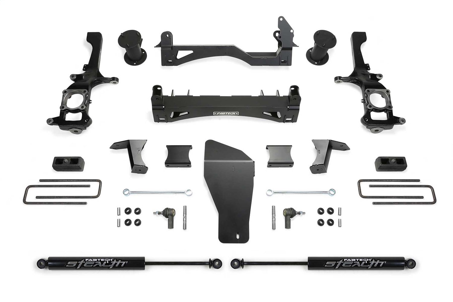 Fabtech K6005M Basic Lift System w/Shocks; 6 in. Lift; w/Stealth Shocks; Fabtech K6005M