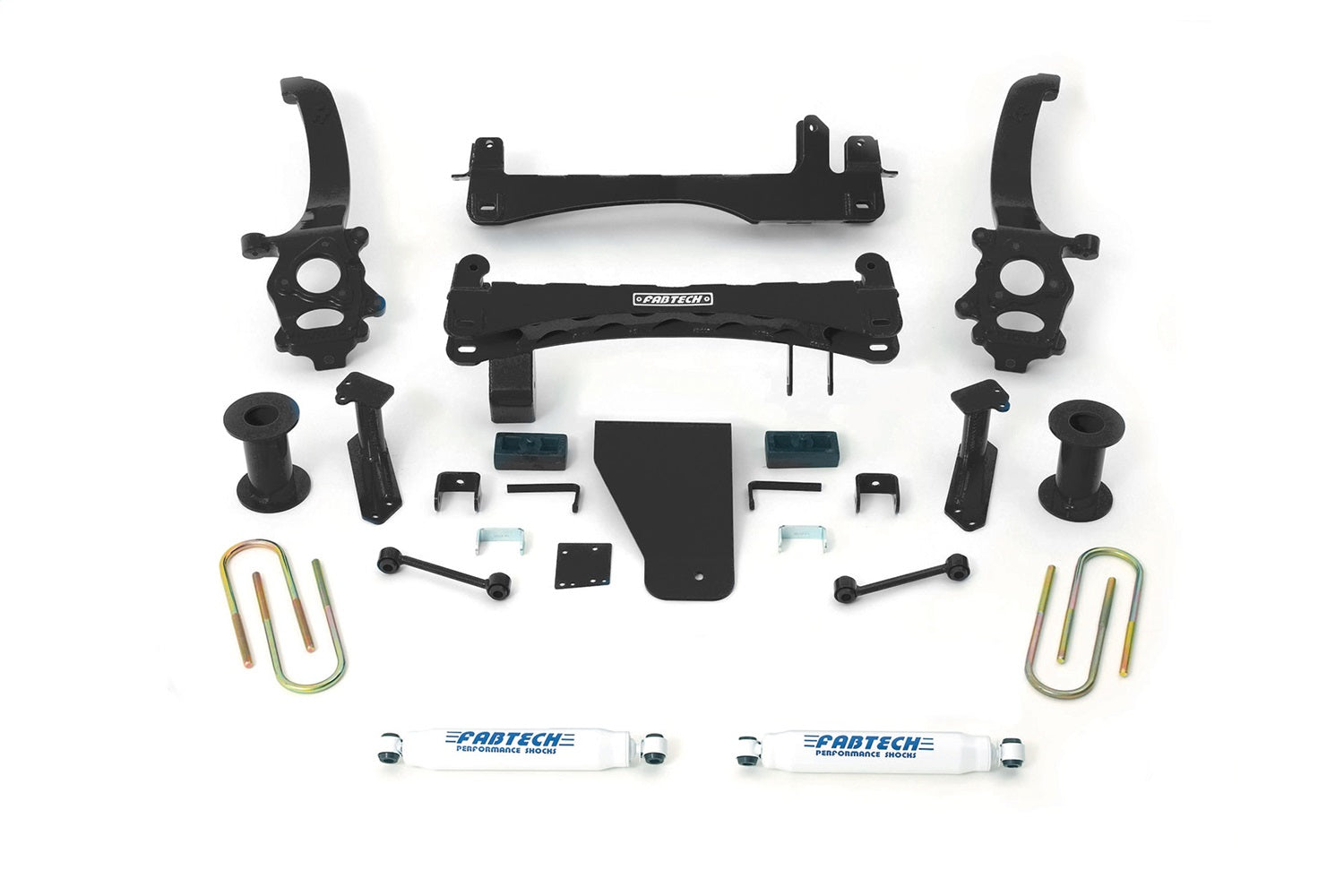 Fabtech K6008 Basic Lift System w/Shocks; 6 in. Lift; w/Rear Performance Shocks; Fabtech K6008