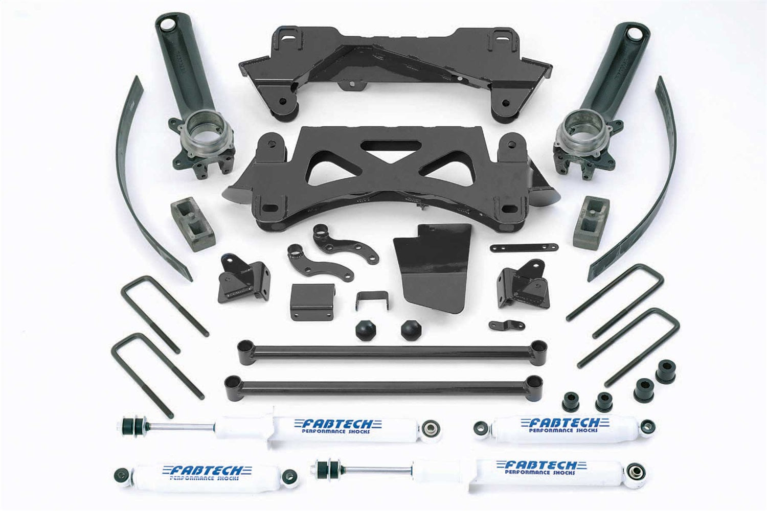 Fabtech K7003 Performance Lift System w/Shocks; w/Rear Performance Shock; 6 in. Lift; Fabtech K7003