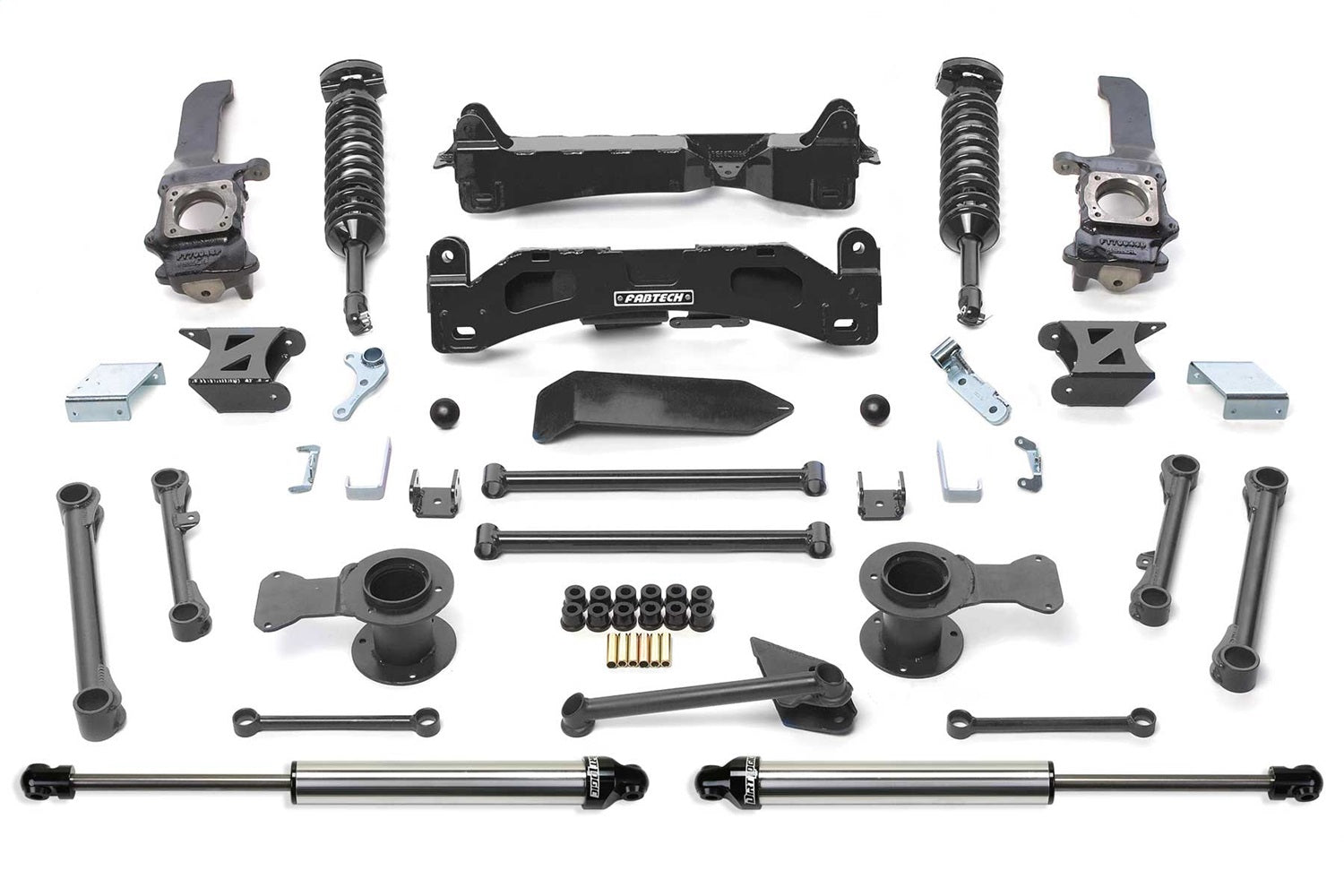 Fabtech K7007DL Performance Lift System w/Shocks; w/DLSS Shocks; 6 in. Lift; Fabtech K7007DL