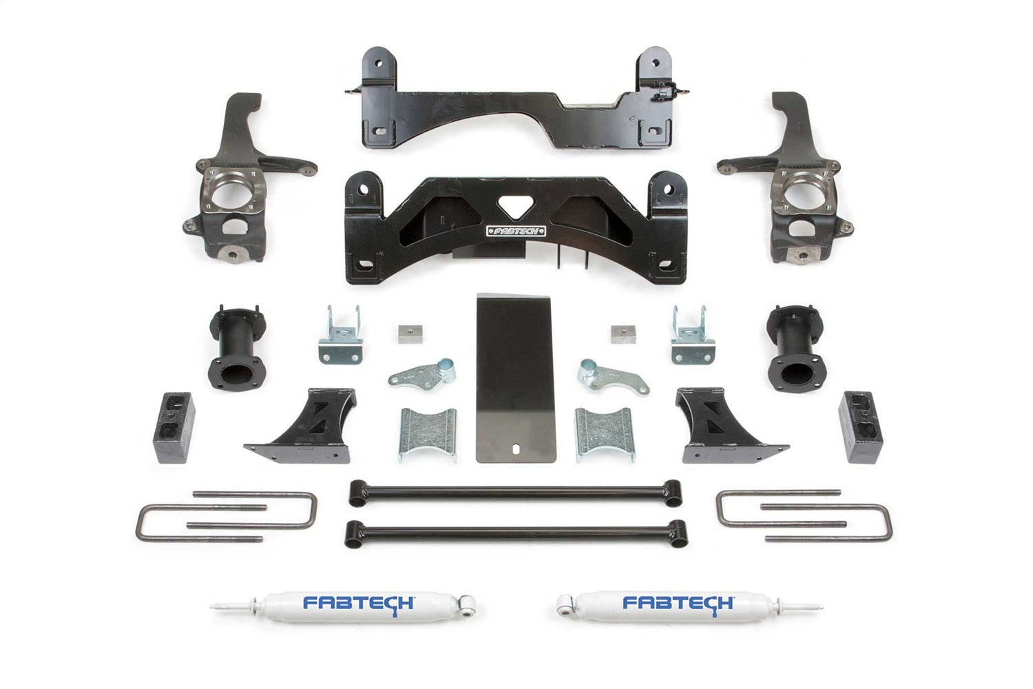 Fabtech K7009 Basic Lift System w/Shocks; w/Performance Shocks; 6 in. Lift; Fabtech K7009