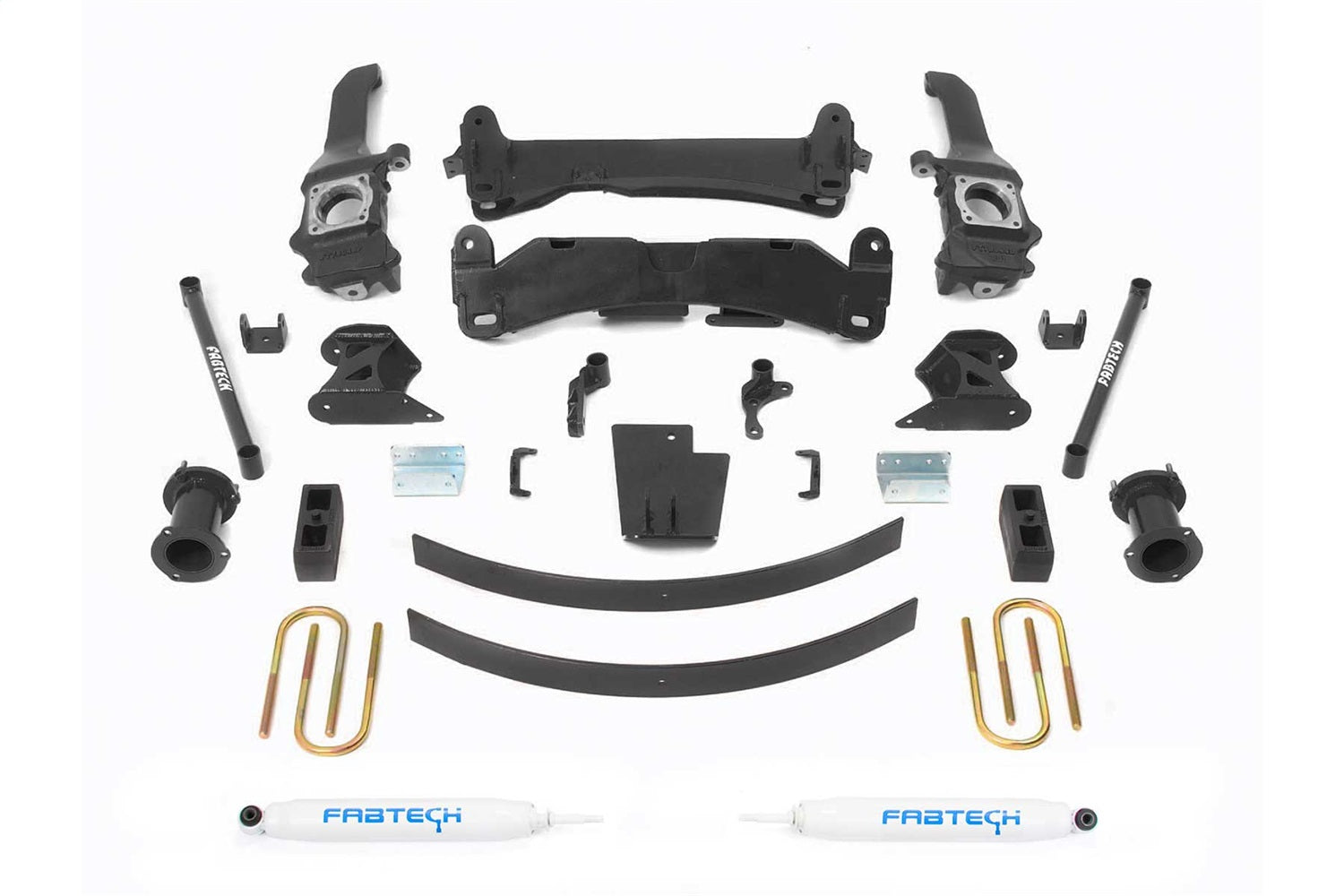 Fabtech K7019 Basic Lift System w/Shocks; w/Performance Shocks; 6 in. Lift; Fabtech K7019