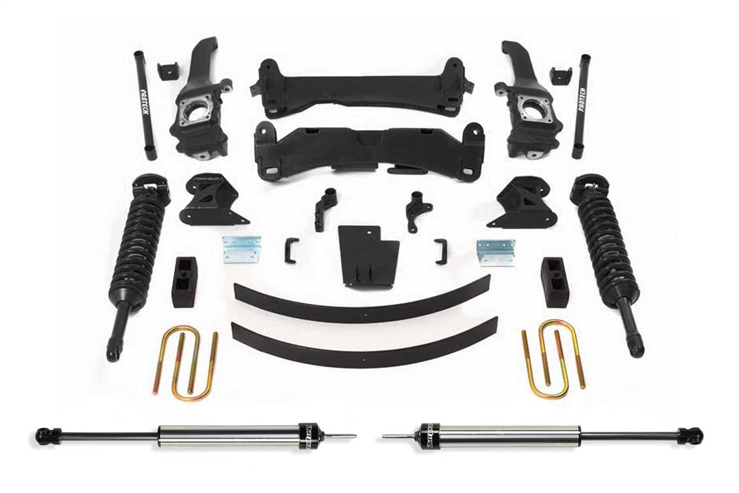 Fabtech K7020DL Performance Lift System w/Shocks; w/DLSS Shocks; 6 in. Lift; Fabtech K7020DL