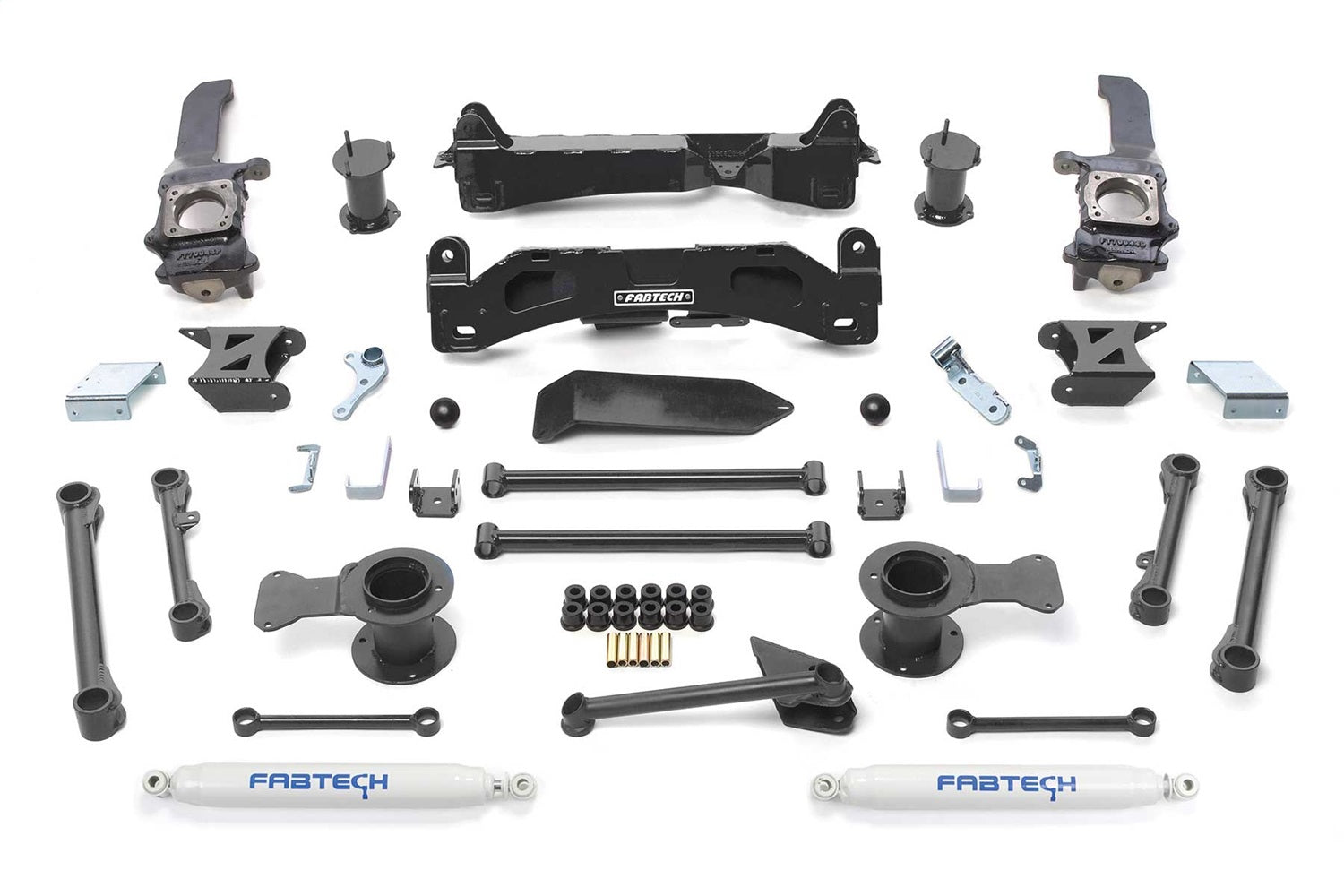 Fabtech K7024 Basic Lift System w/Shocks; w/Performance Shocks; 6 in. Lift; Fabtech K7024