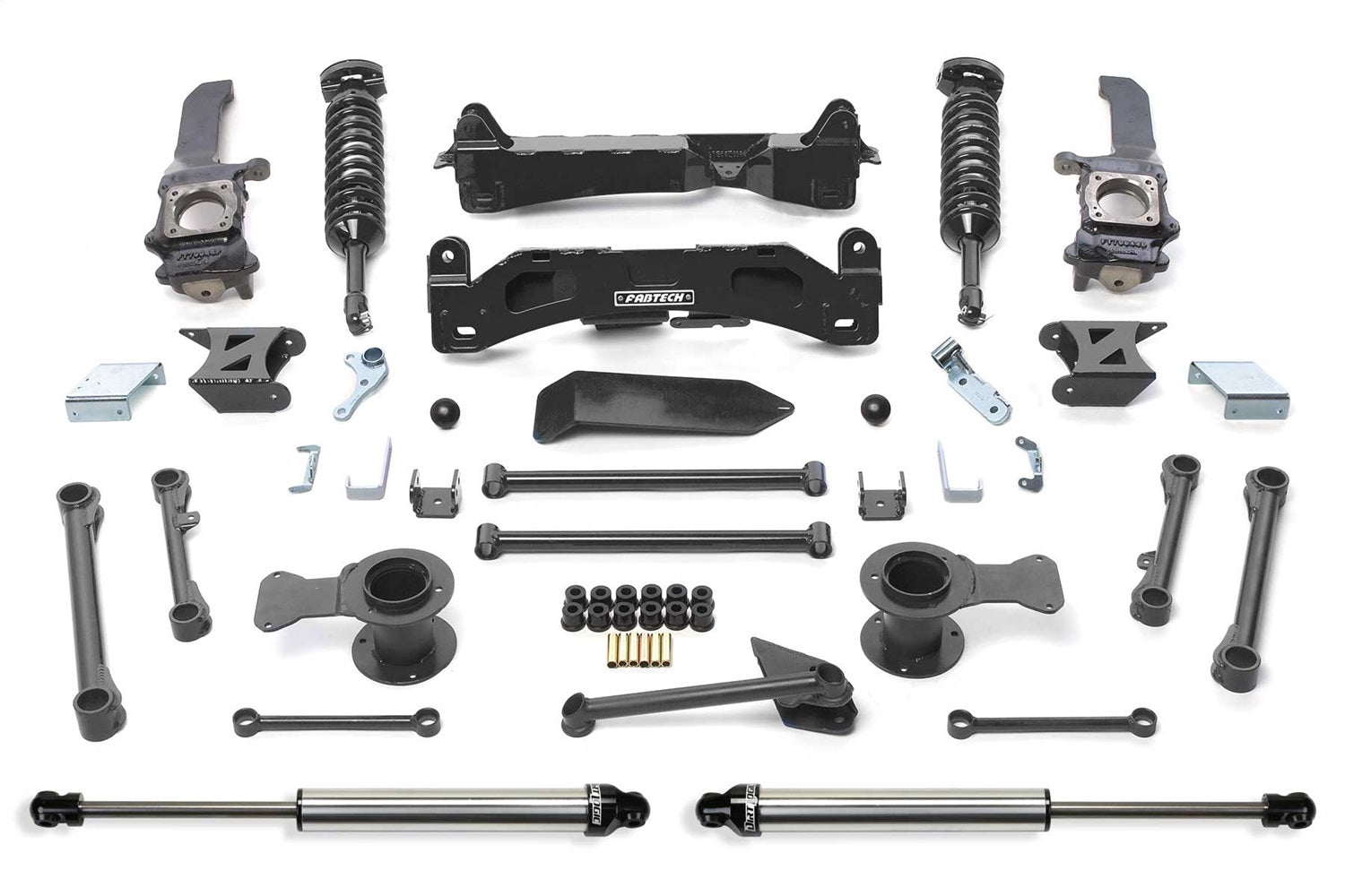 Fabtech K7025DL Performance Lift System; 6 in. Lift; w/DLSS 2.5C/Os And Rear DLSS Shocks; Fabtech K7025DL