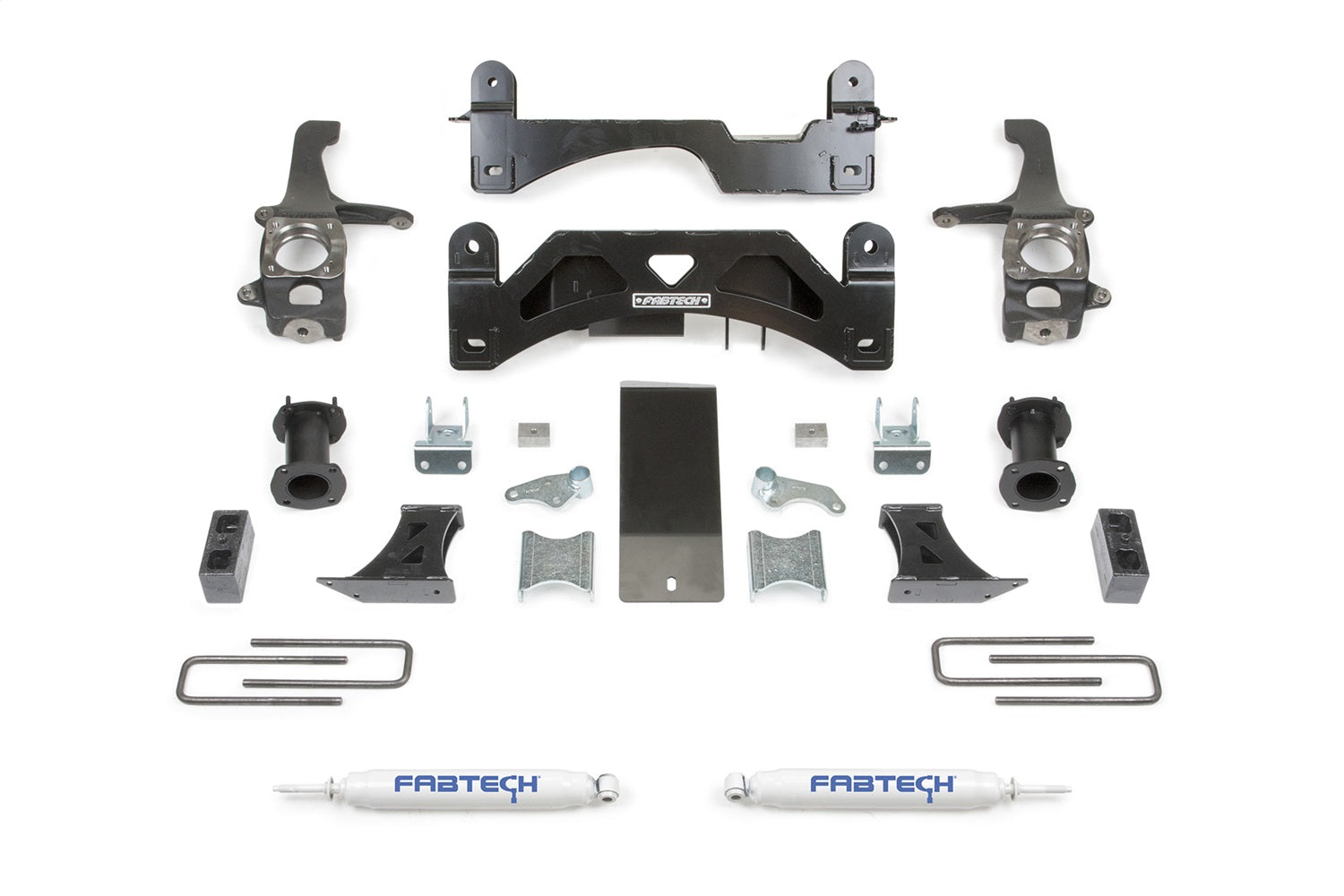 Fabtech K7054 Coil Spacer System; 6 In. Lift; Incl. Rear Performance Shocks; Fabtech K7054