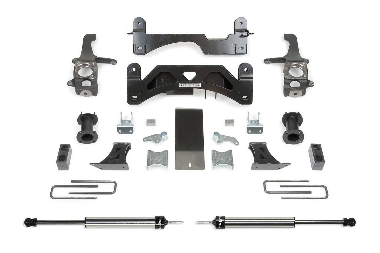 Fabtech K7054DL Coil Spacer System; 6 In. Lift; Incl. Rear Dirt Logic Stainless Steel Shocks; Fabtech K7054DL