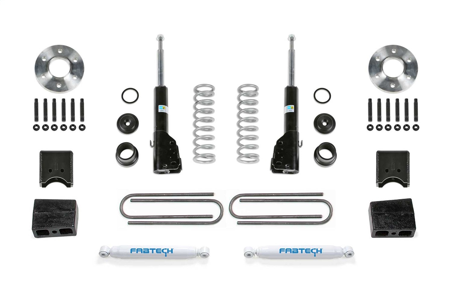 Fabtech K9000 Coil Assist Kit; 1.5 in.; Front Bilstein B4 Struts And Rear Performance Shocks; Fabtech K9000