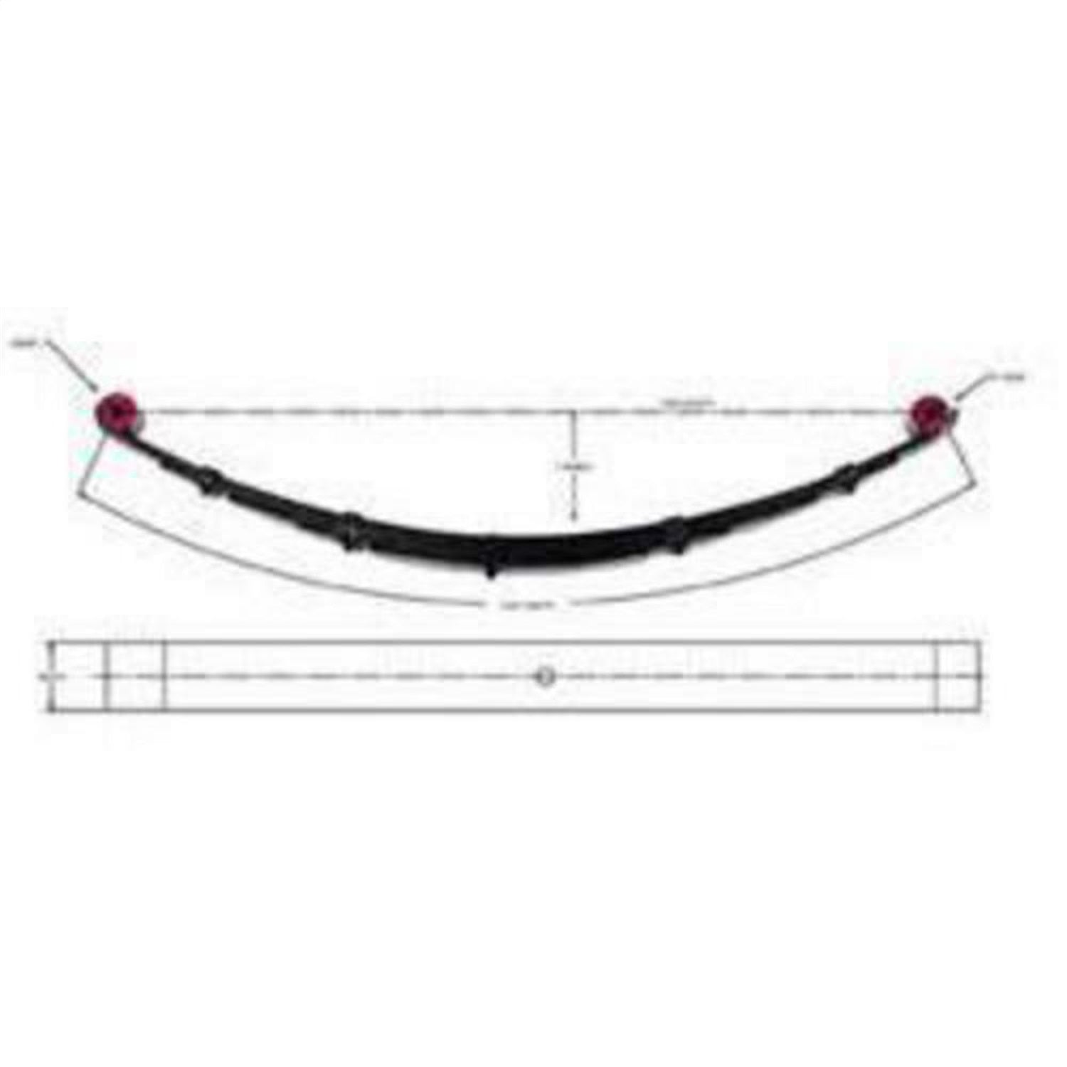 Pro Comp Suspension 51213 Leaf Spring; Height 2.5 in.; Incl. Bushings; Pro Comp Suspension 51213