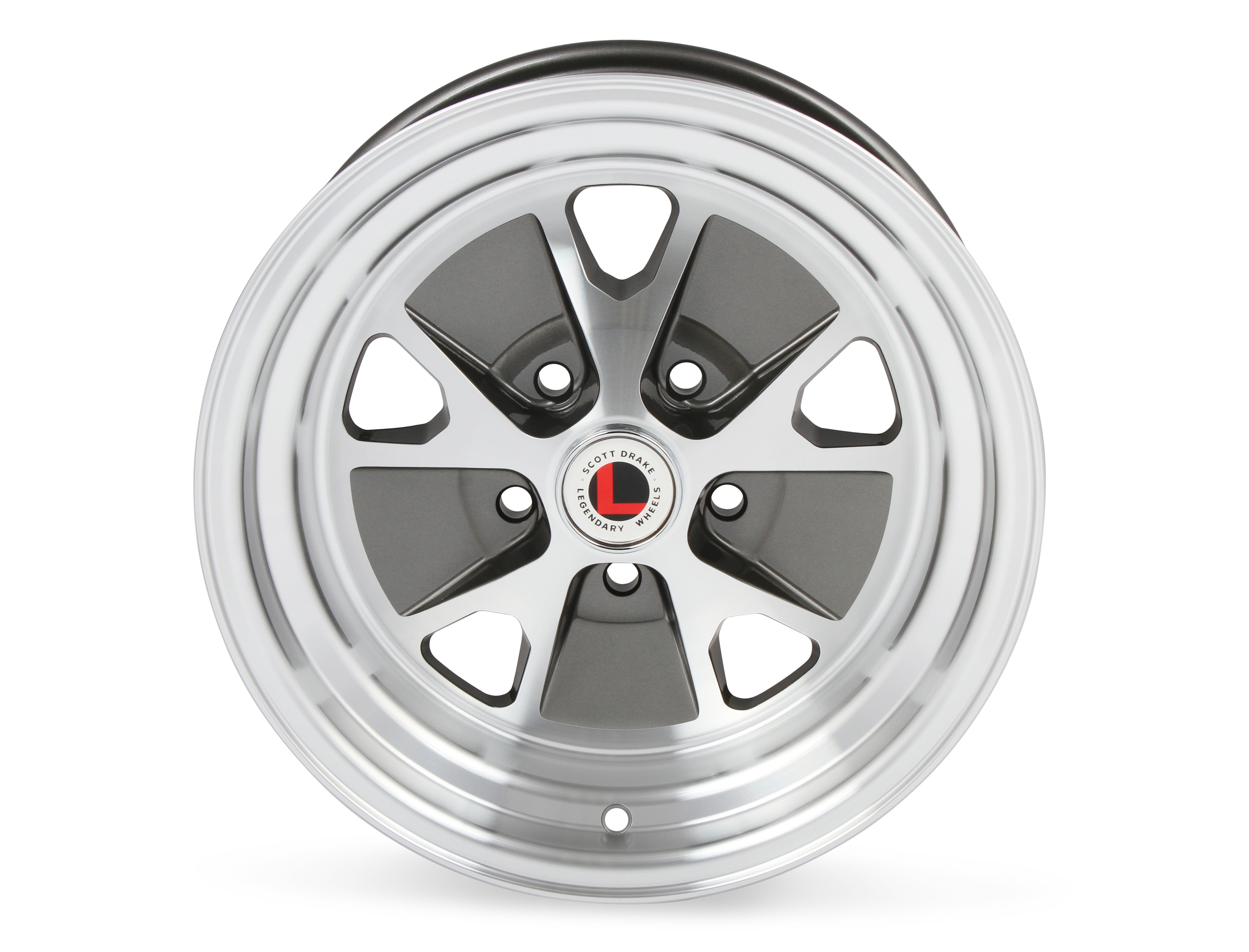 Legendary Wheels LW20-60854B Legendary Wheels Styled - 16x8 - 5x4.5 - 4.5 BS - Charcoal/Machined Legendary Wheels LW20-60854B