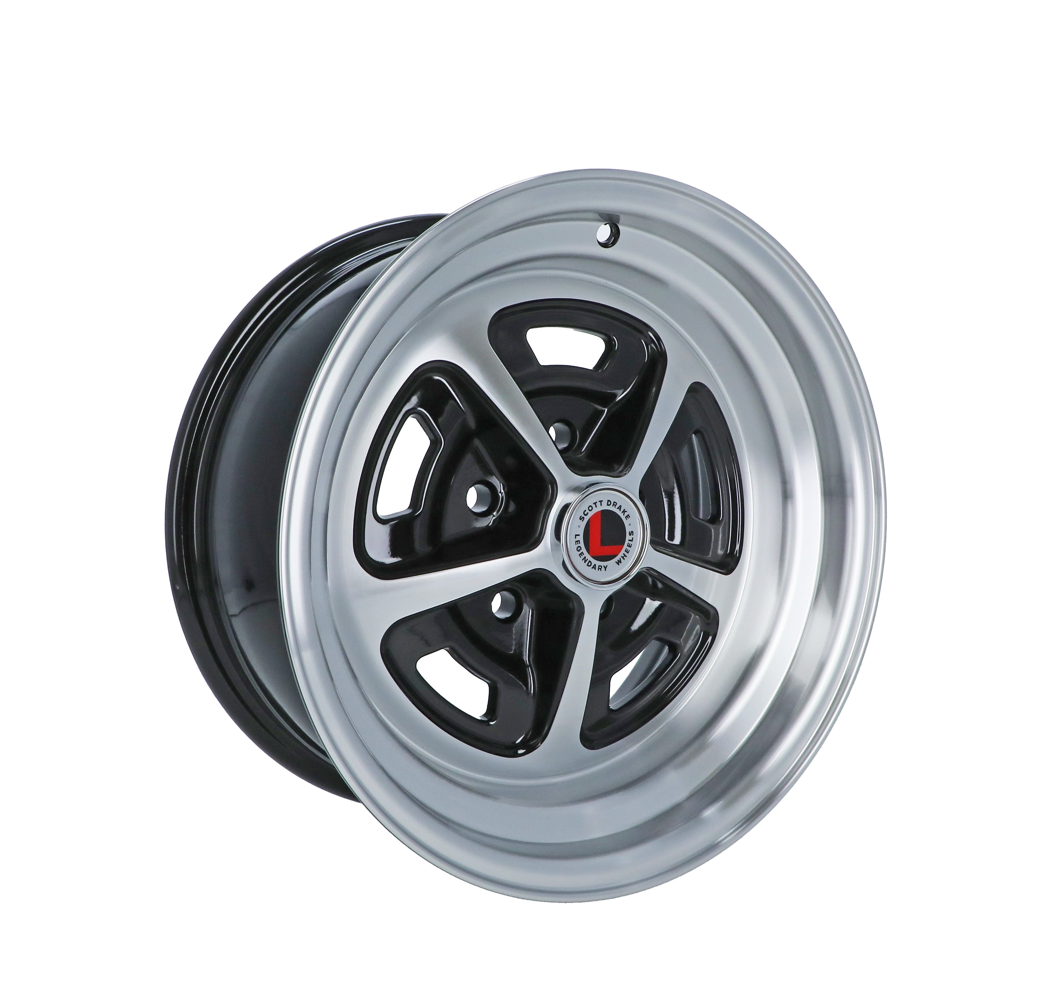 Legendary Wheels LW50-50754A Legendary Wheels Magnum 500 - 15x7 - 5x4.5 - 4.25 BS - Gloss Black/Machined Legendary Wheels LW50-50754A