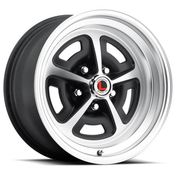Legendary Wheels LW50-50754D Legendary Wheels Magnum 500 - 15x7 - 5x4.5 - 4.25 BS - Satin Black/Machined Legendary Wheels LW50-50754D